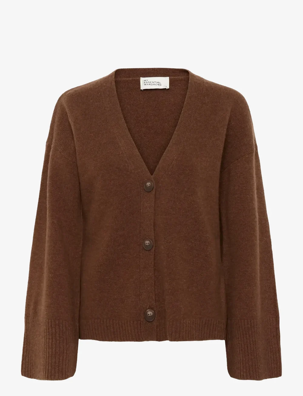 My Essential Wardrobe - HuxiMW Knit Cardigan - koftor - tobacco brown - 1
