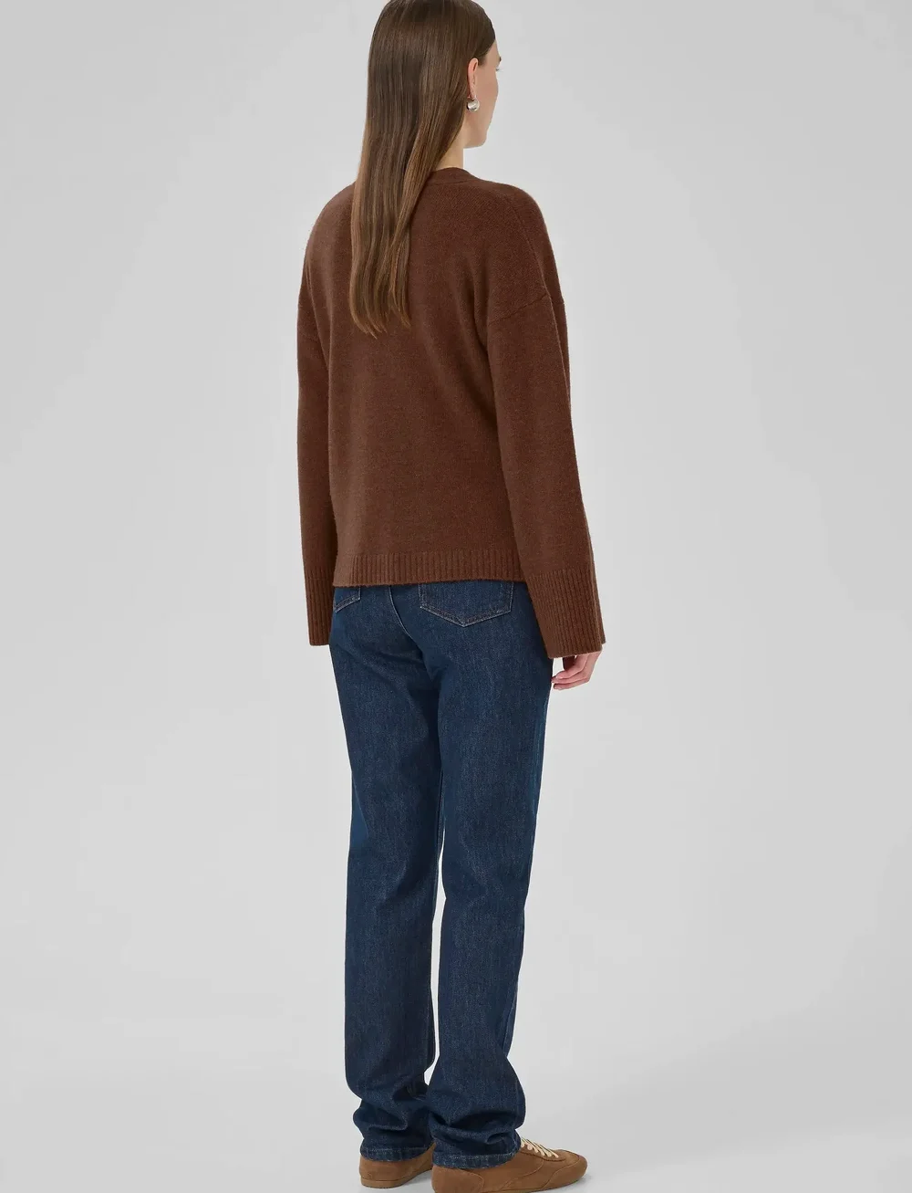 My Essential Wardrobe - HuxiMW Knit Cardigan - koftor - tobacco brown - 4