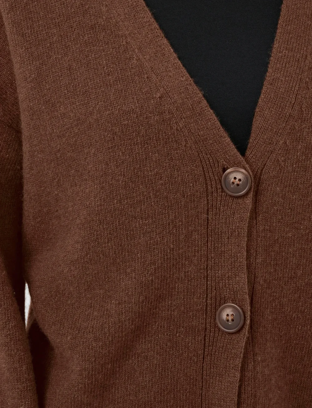 My Essential Wardrobe - HuxiMW Knit Cardigan - koftor - tobacco brown - 5