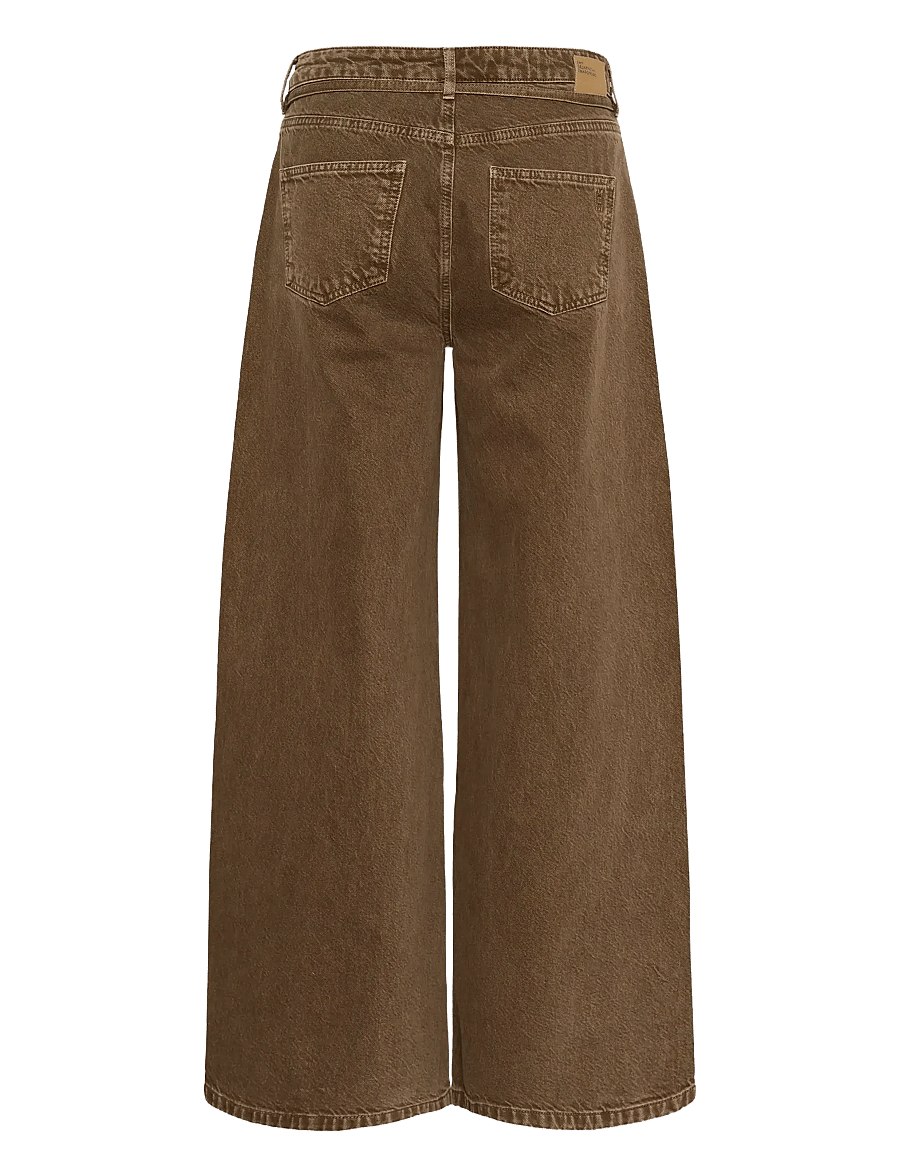 My Essential Wardrobe - MWKaro 175 Mid X-Wide - hosen mit weitem bein - tobacco brown washed - 2