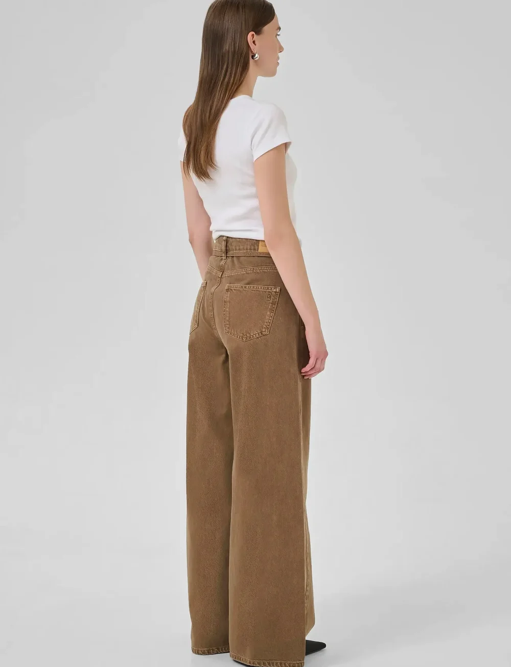 My Essential Wardrobe - MWKaro 175 Mid X-Wide - hosen mit weitem bein - tobacco brown washed - 4