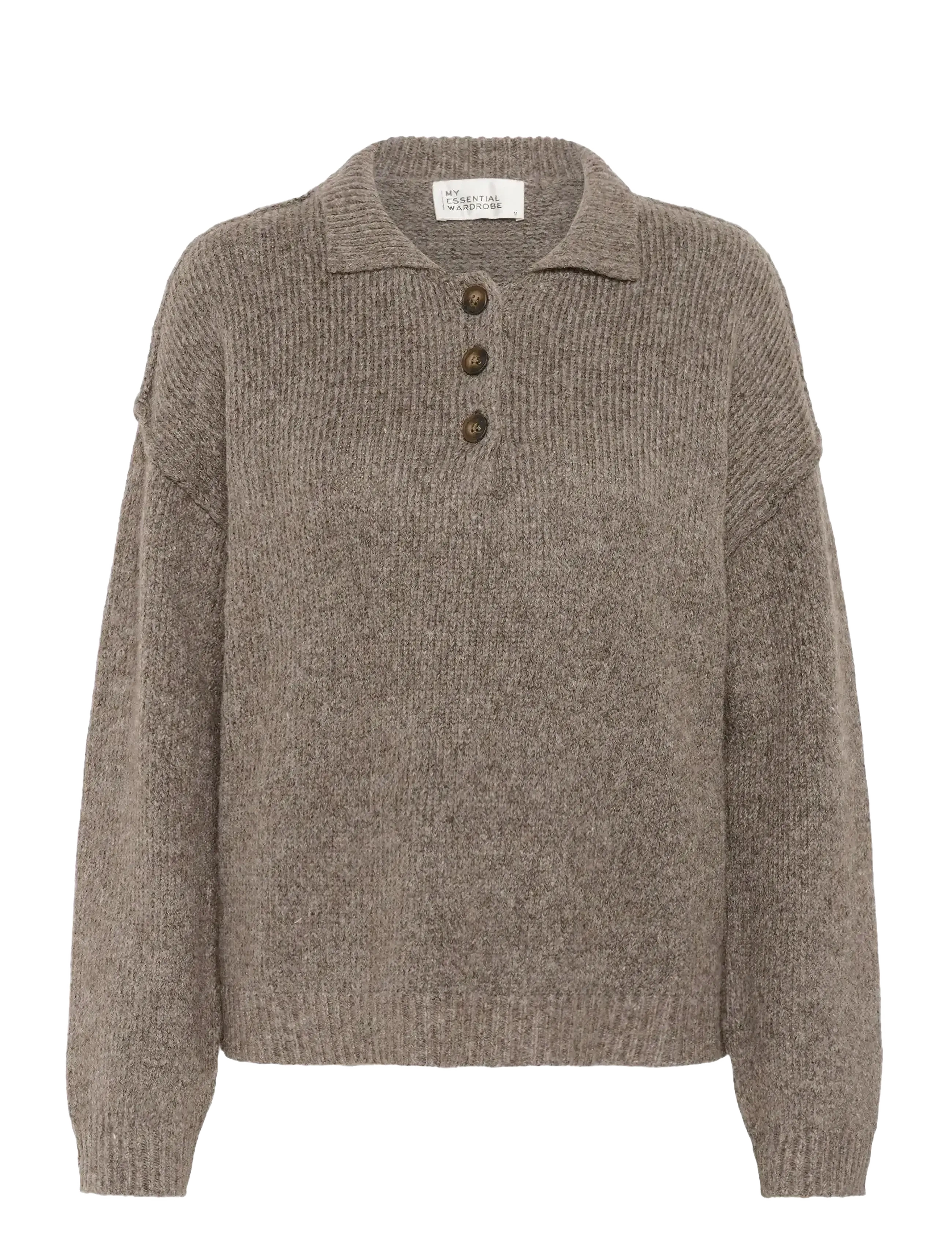 MY ESSENTIAL WARDROBE Palomamw Polo Pullover Grau - XXL - Damen