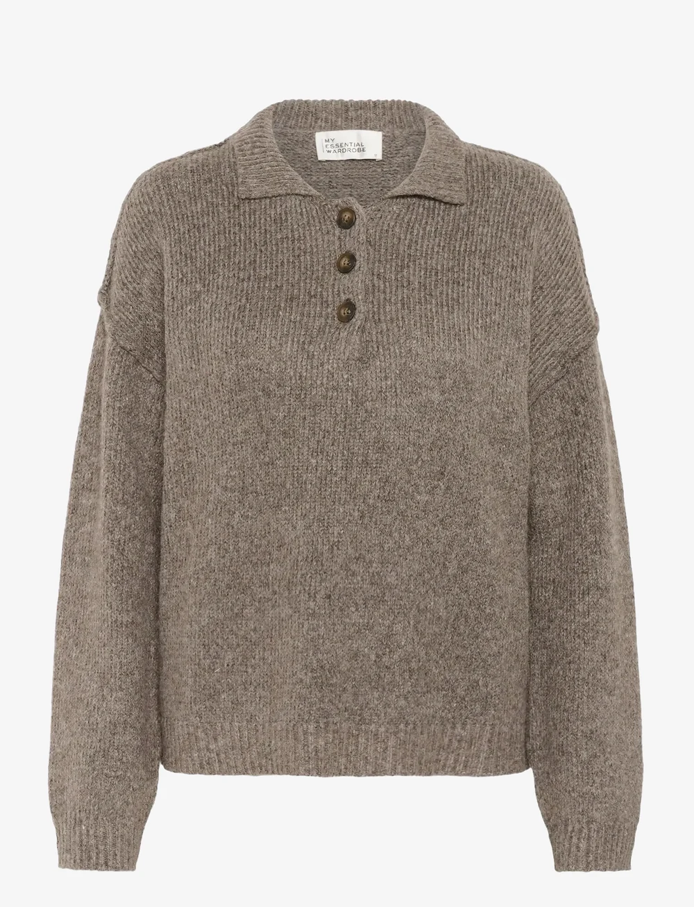 My Essential Wardrobe - PalomaMW Polo Pullover - pullover - brown melange - 1