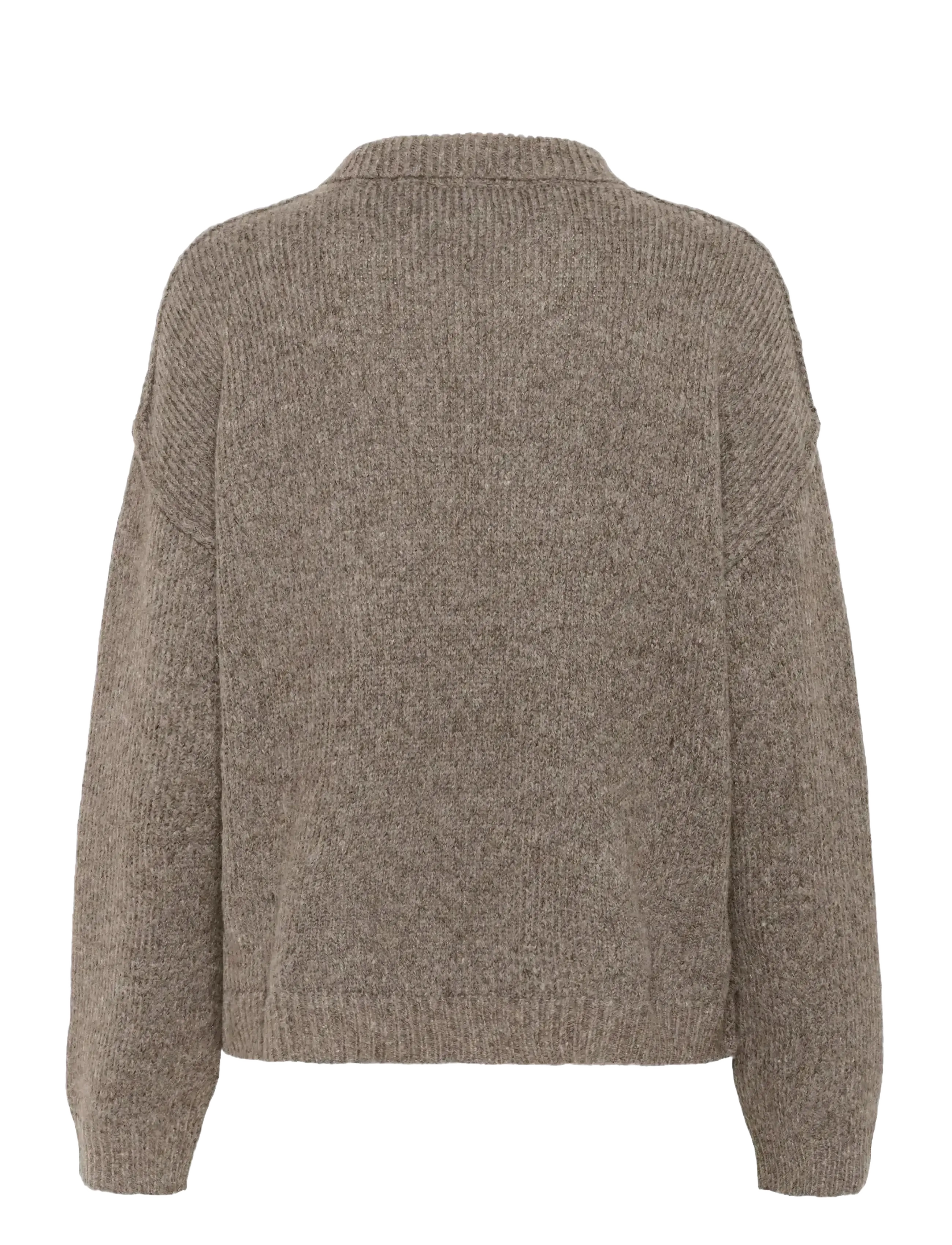 My Essential Wardrobe - PalomaMW Polo Pullover - trøjer - brown melange - 2
