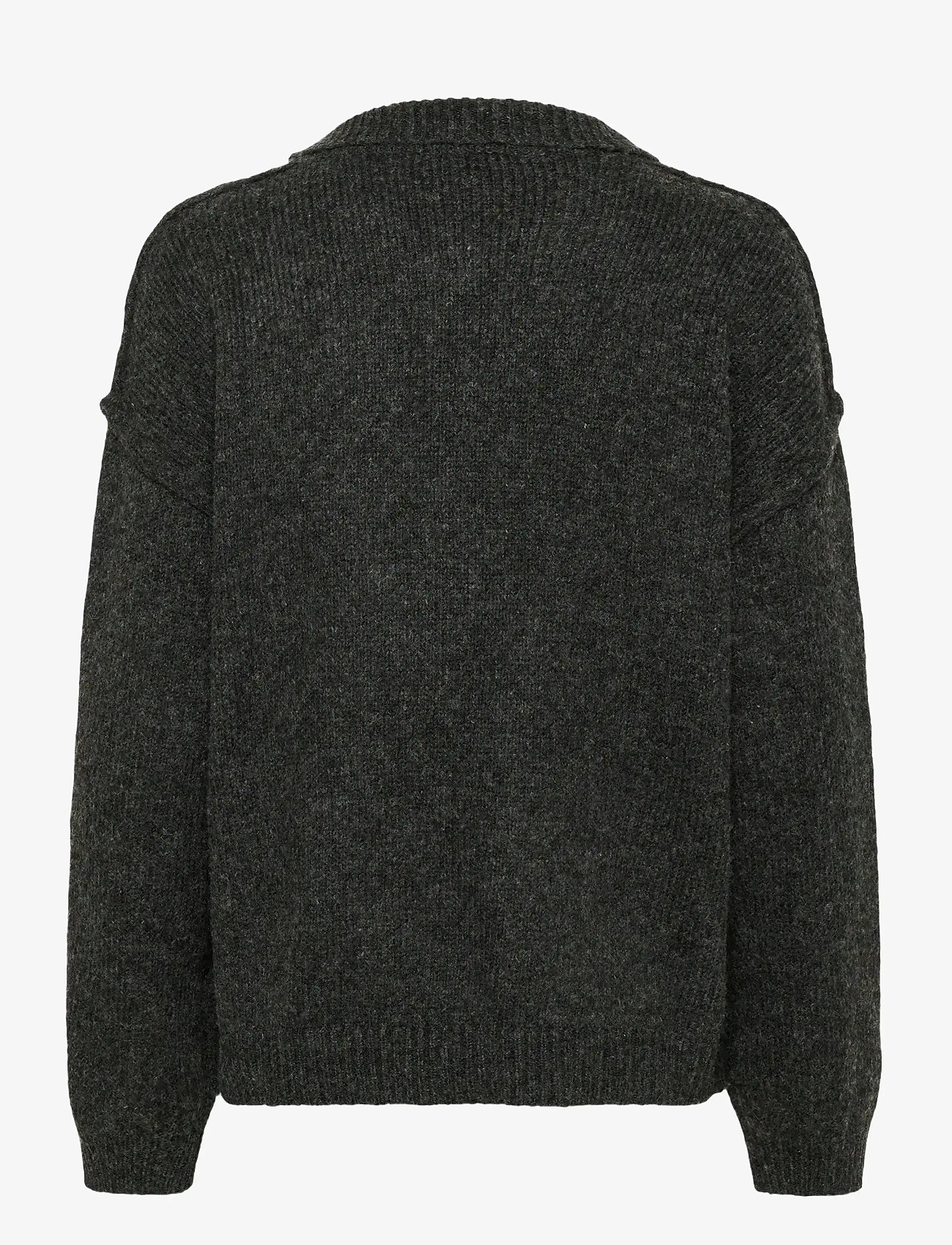 My Essential Wardrobe - PalomaMW Polo Pullover - efterårstøj - dark grey melange - 1