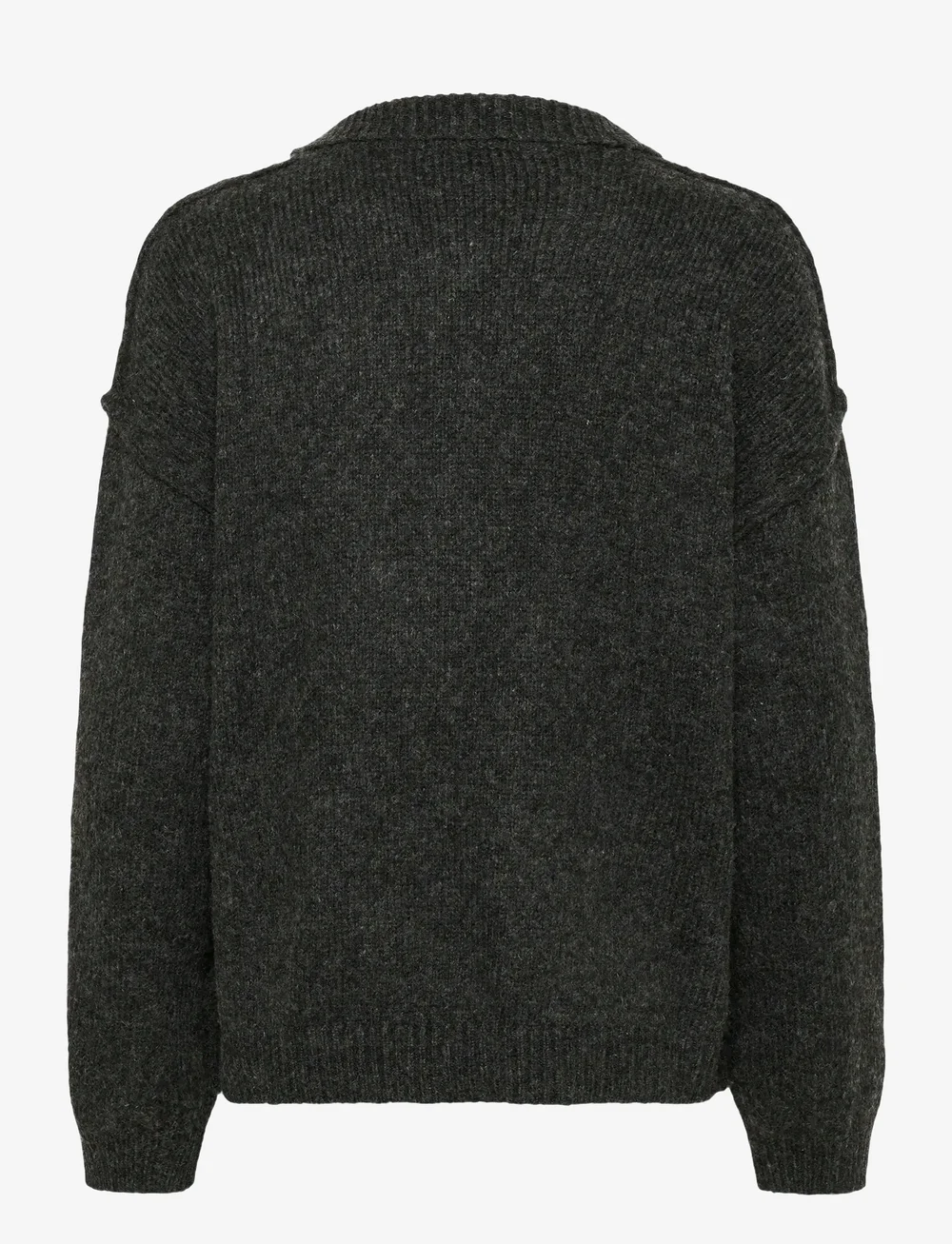 My Essential Wardrobe - PalomaMW Polo Pullover - pulls - dark grey melange - 2