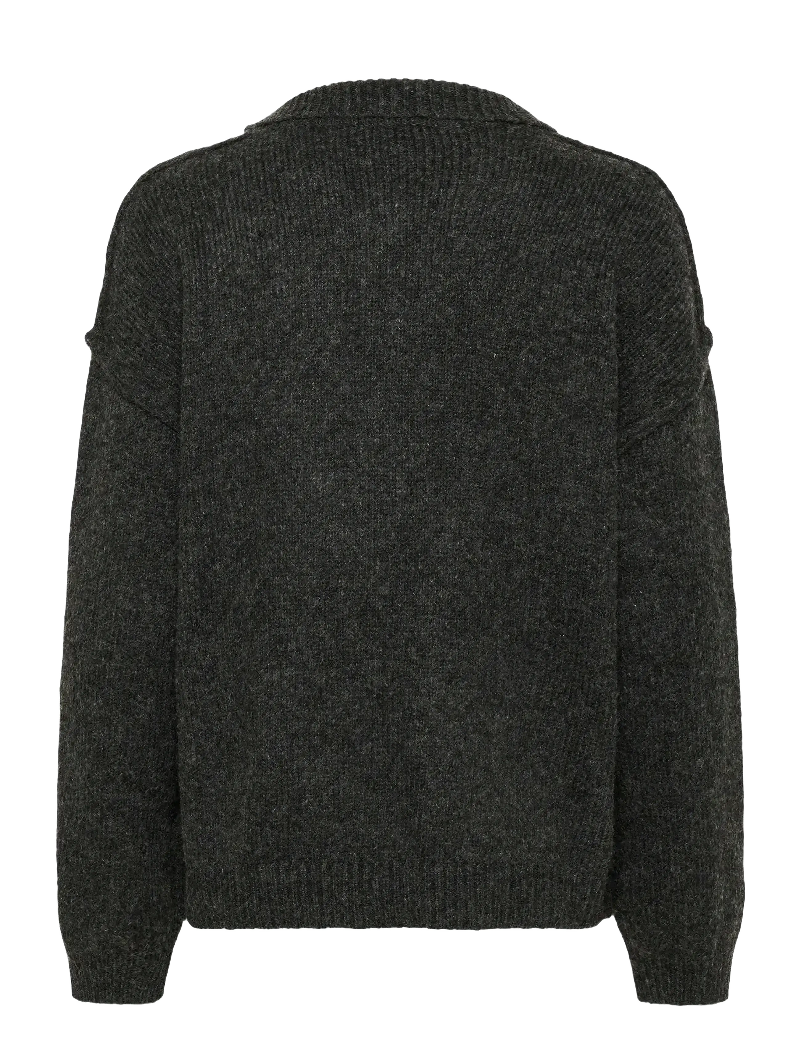My Essential Wardrobe - PalomaMW Polo Pullover - truien - dark grey melange - 2