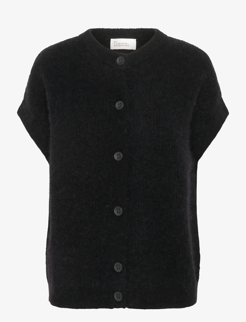 My Essential Wardrobe - SivaMW OS Knit Cardigan - koftor - black - 1