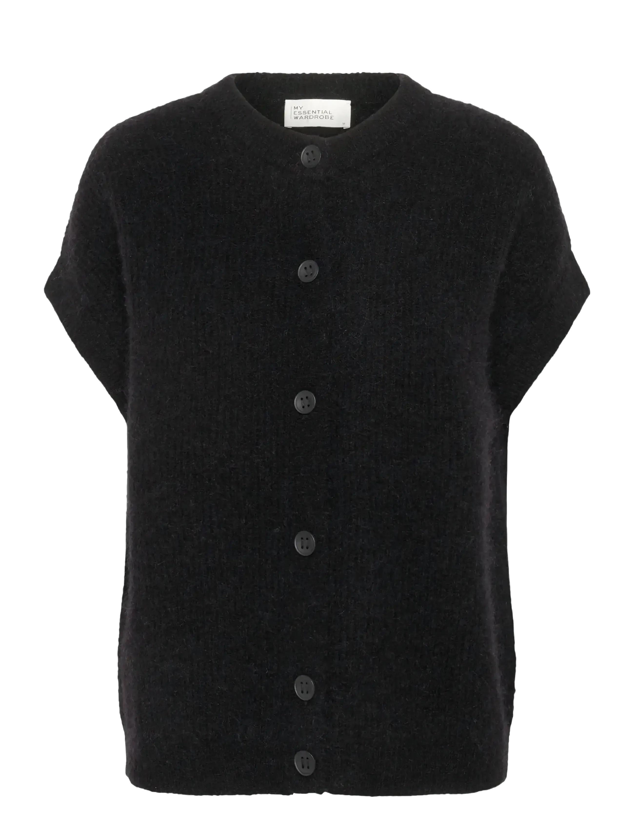 My Essential Wardrobe SivaMW OS Knit Cardigan - Cardigans - BLACK / black