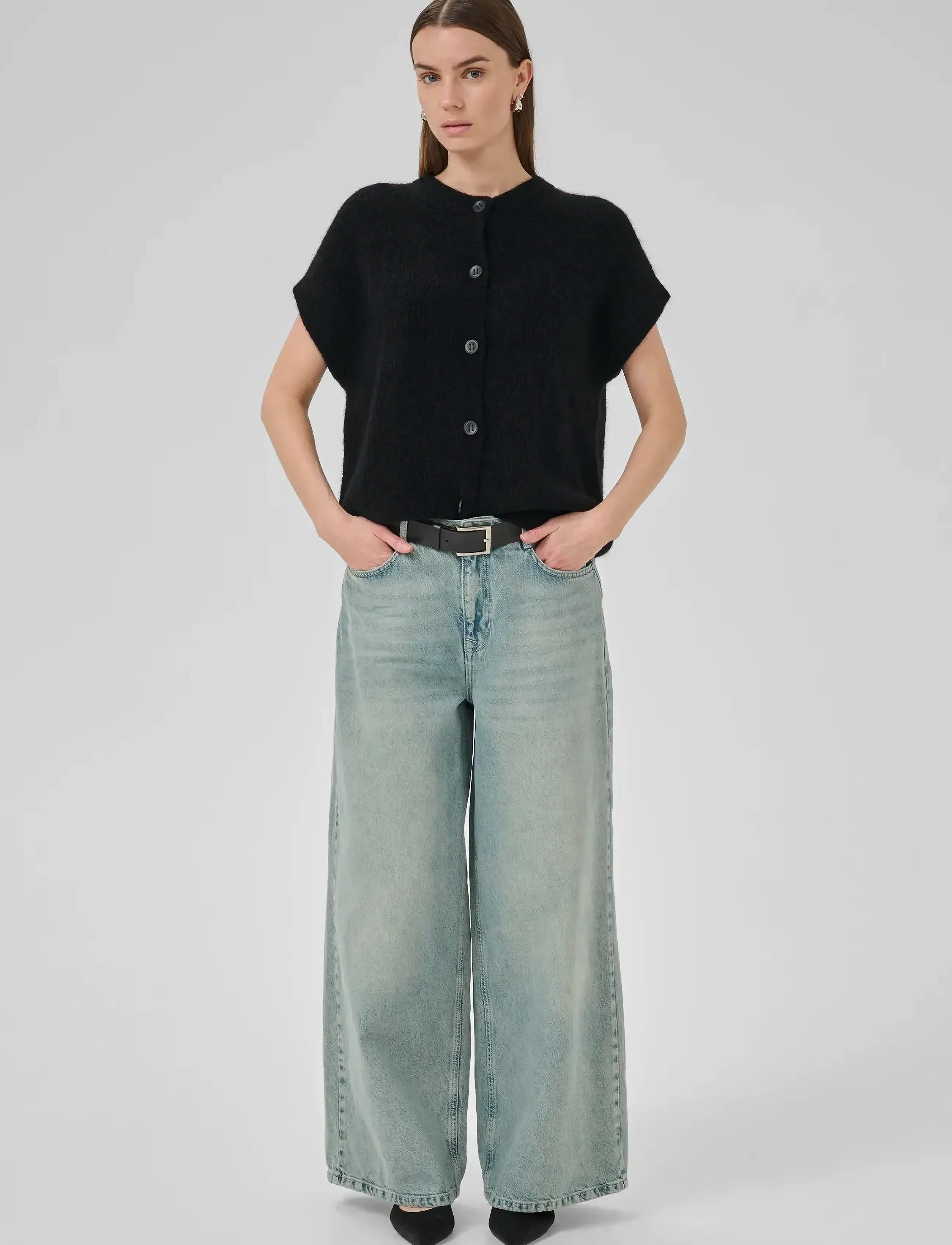 My Essential Wardrobe - SivaMW OS Knit Cardigan - cardigans - black - 3