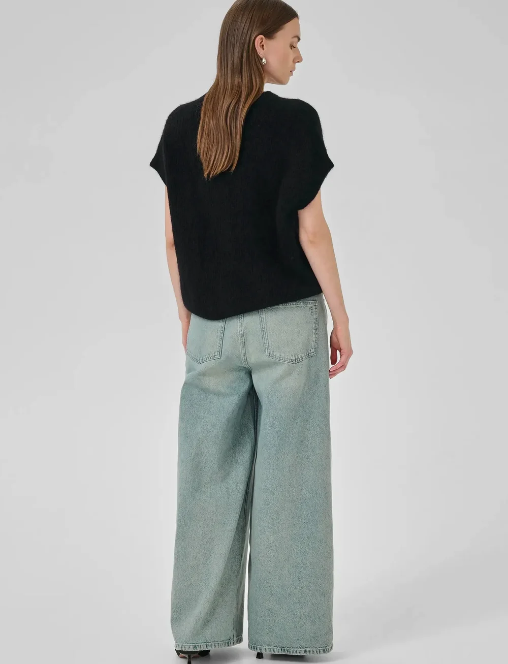 My Essential Wardrobe - SivaMW OS Knit Cardigan - koftor - black - 4