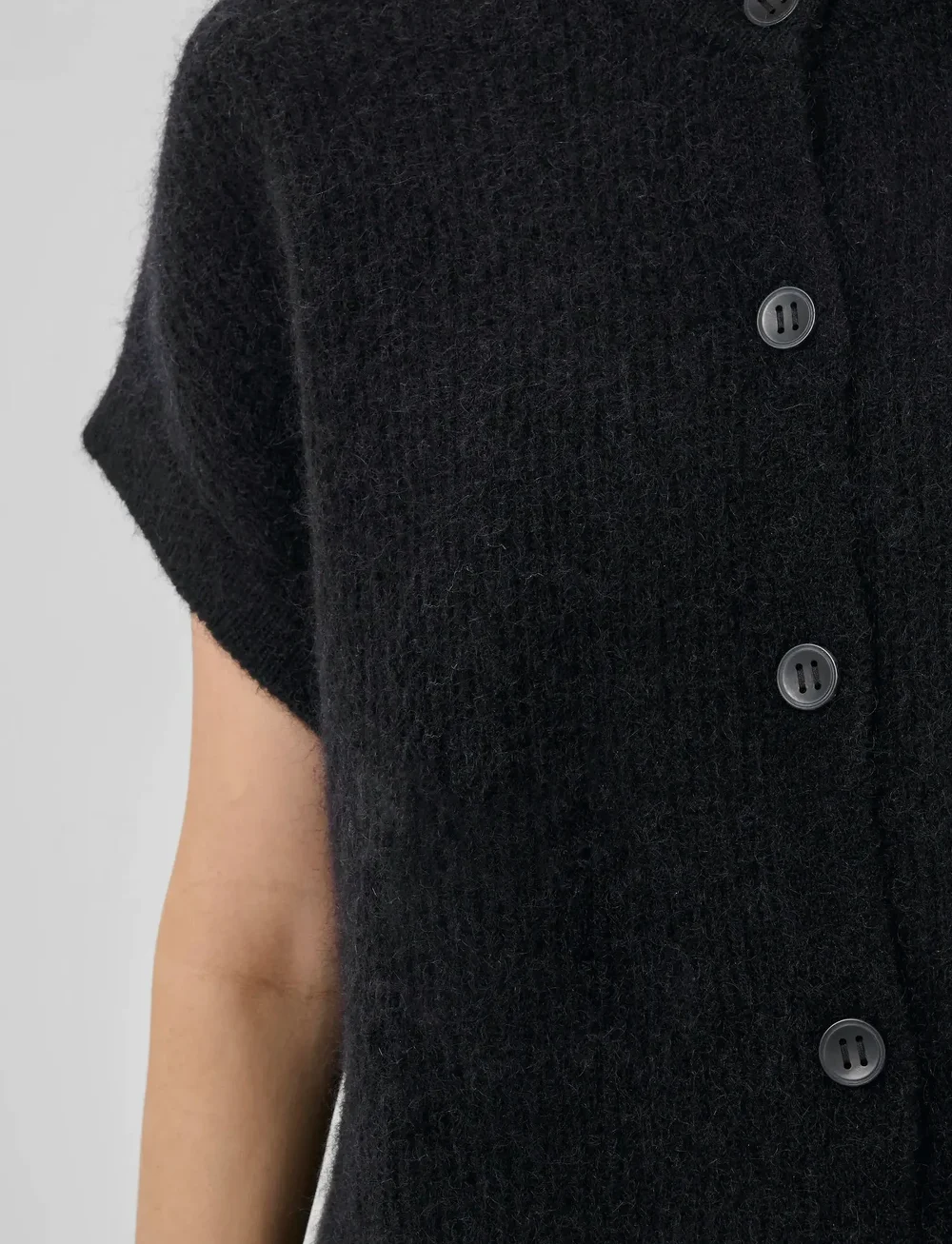 My Essential Wardrobe - SivaMW OS Knit Cardigan - koftor - black - 5