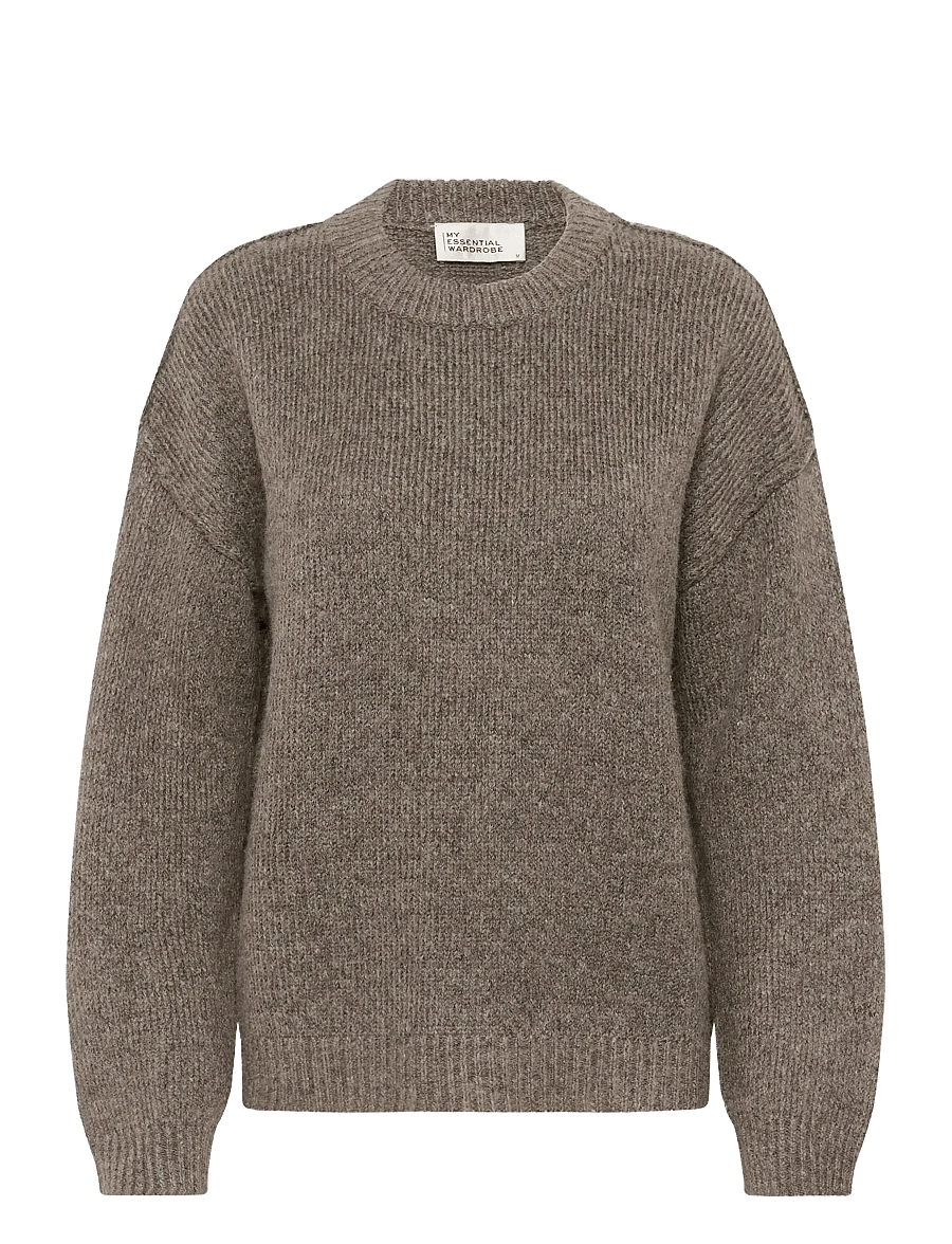 My Essential Wardrobe - PalomaMW Knit Pullover - kampsunid - brown melange - 1