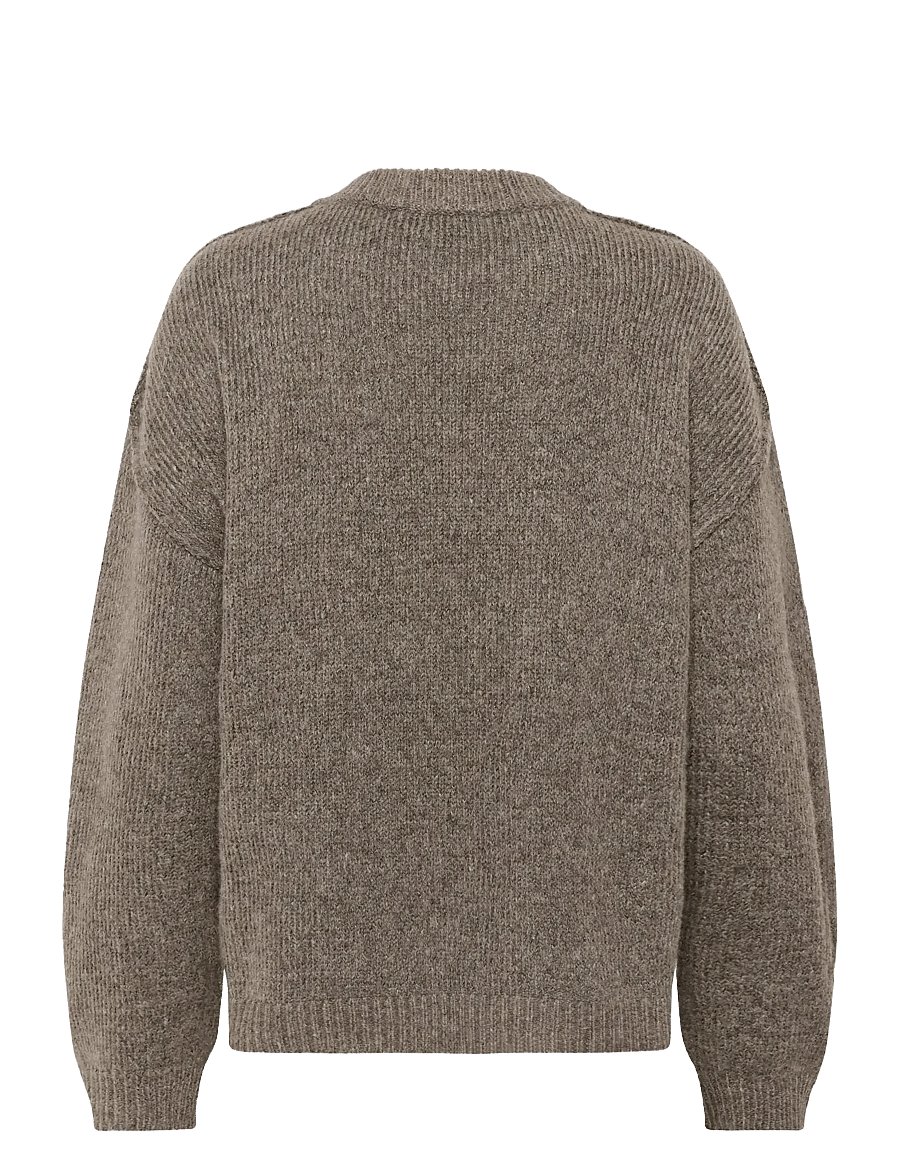 My Essential Wardrobe - PalomaMW Knit Pullover - kampsunid - brown melange - 2