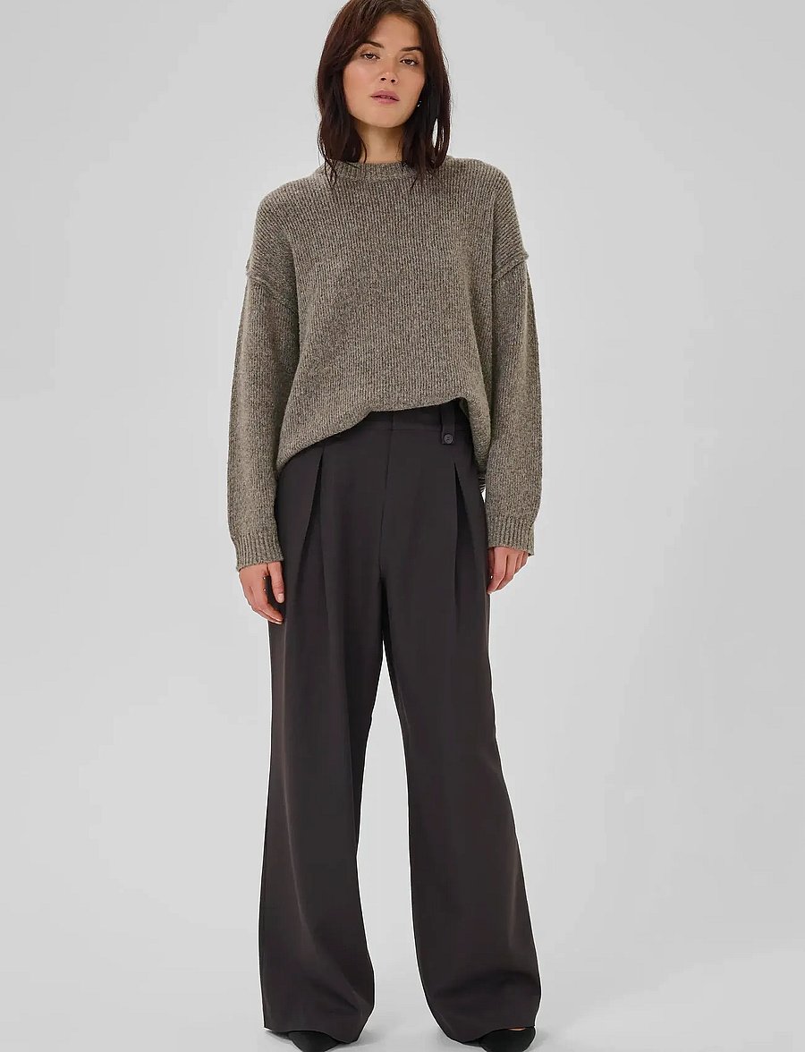 My Essential Wardrobe - PalomaMW Knit Pullover - kampsunid - brown melange - 3