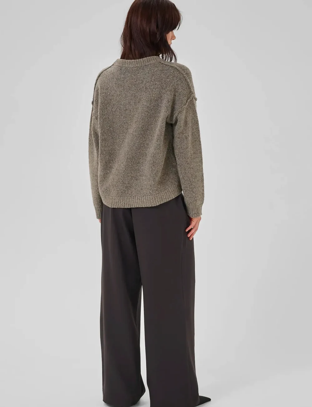 My Essential Wardrobe - PalomaMW Knit Pullover - swetry - brown melange - 4