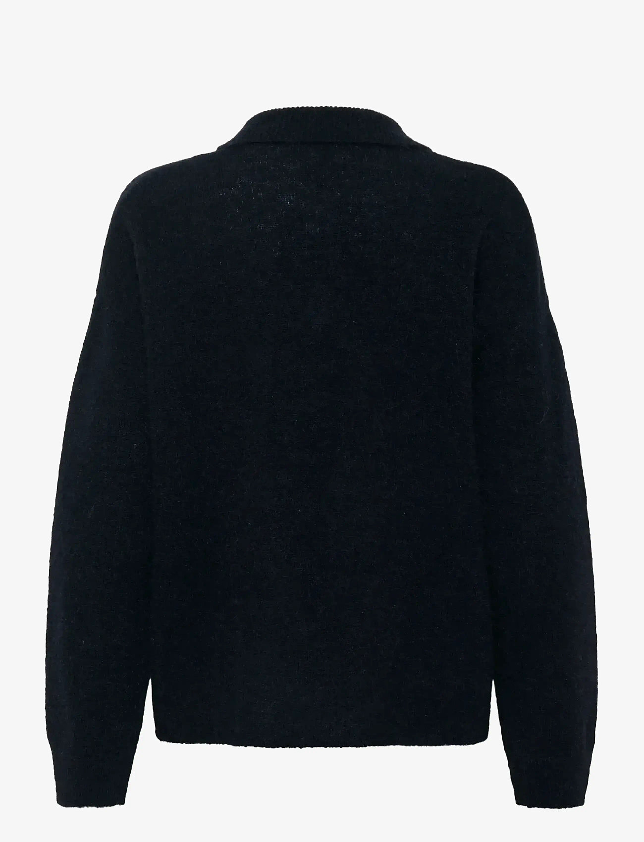 My Essential Wardrobe - SivaMW Knit Polo Pullover - pullover - black - 2