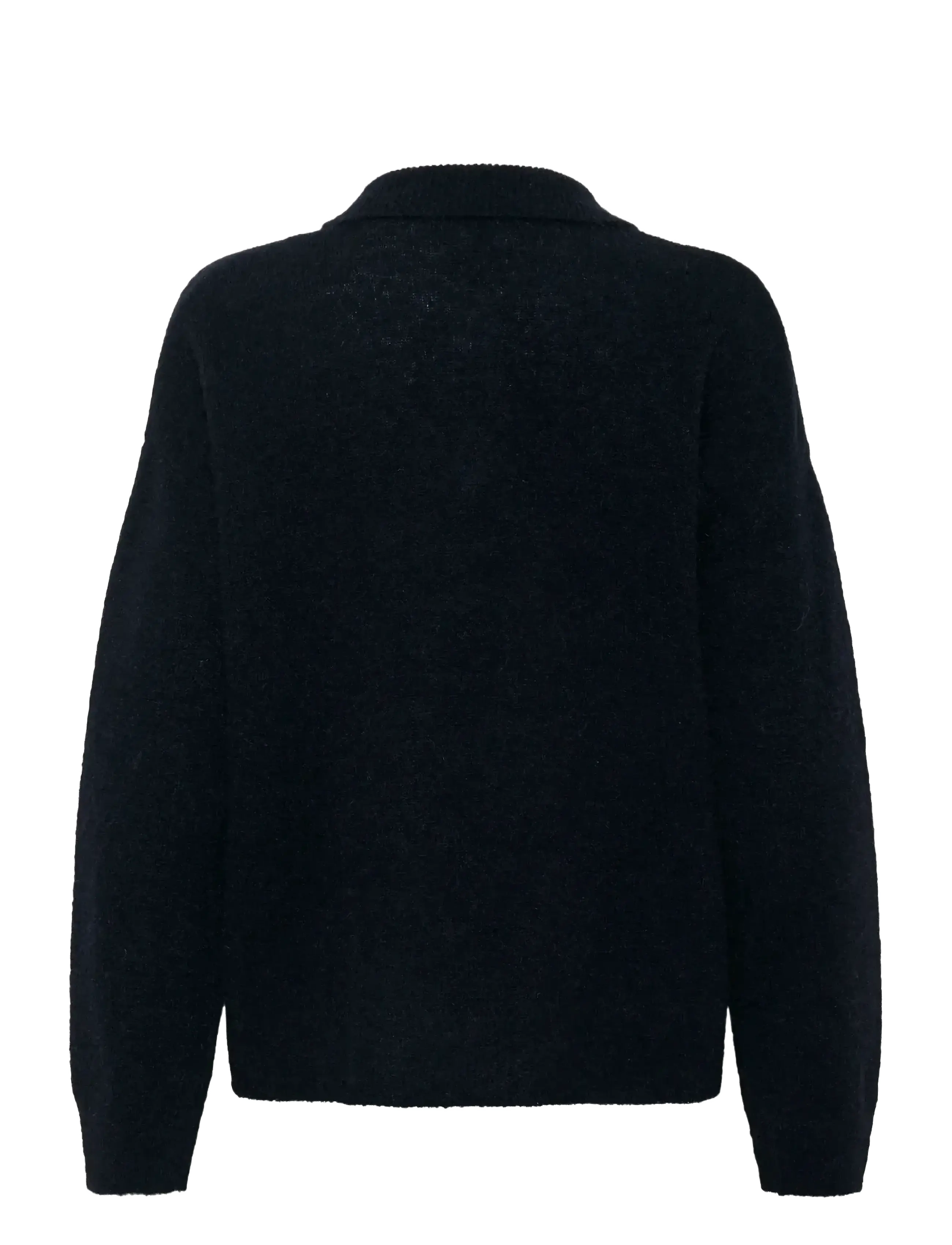 My Essential Wardrobe - SivaMW Knit Polo Pullover - pullover - black - 2