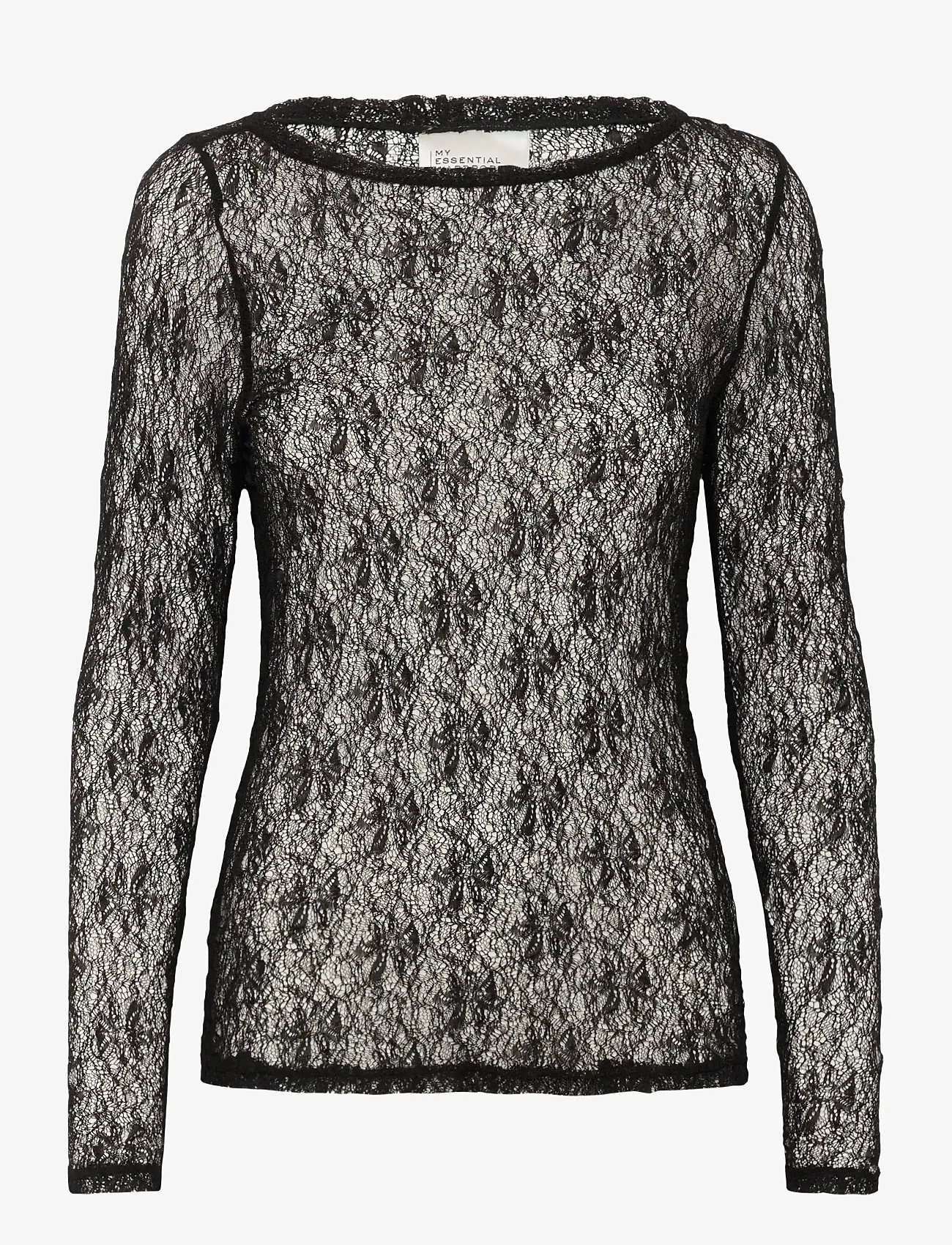 My Essential Wardrobe - MWRita Boatneck LS Blouse - långärmade toppar - black - 1