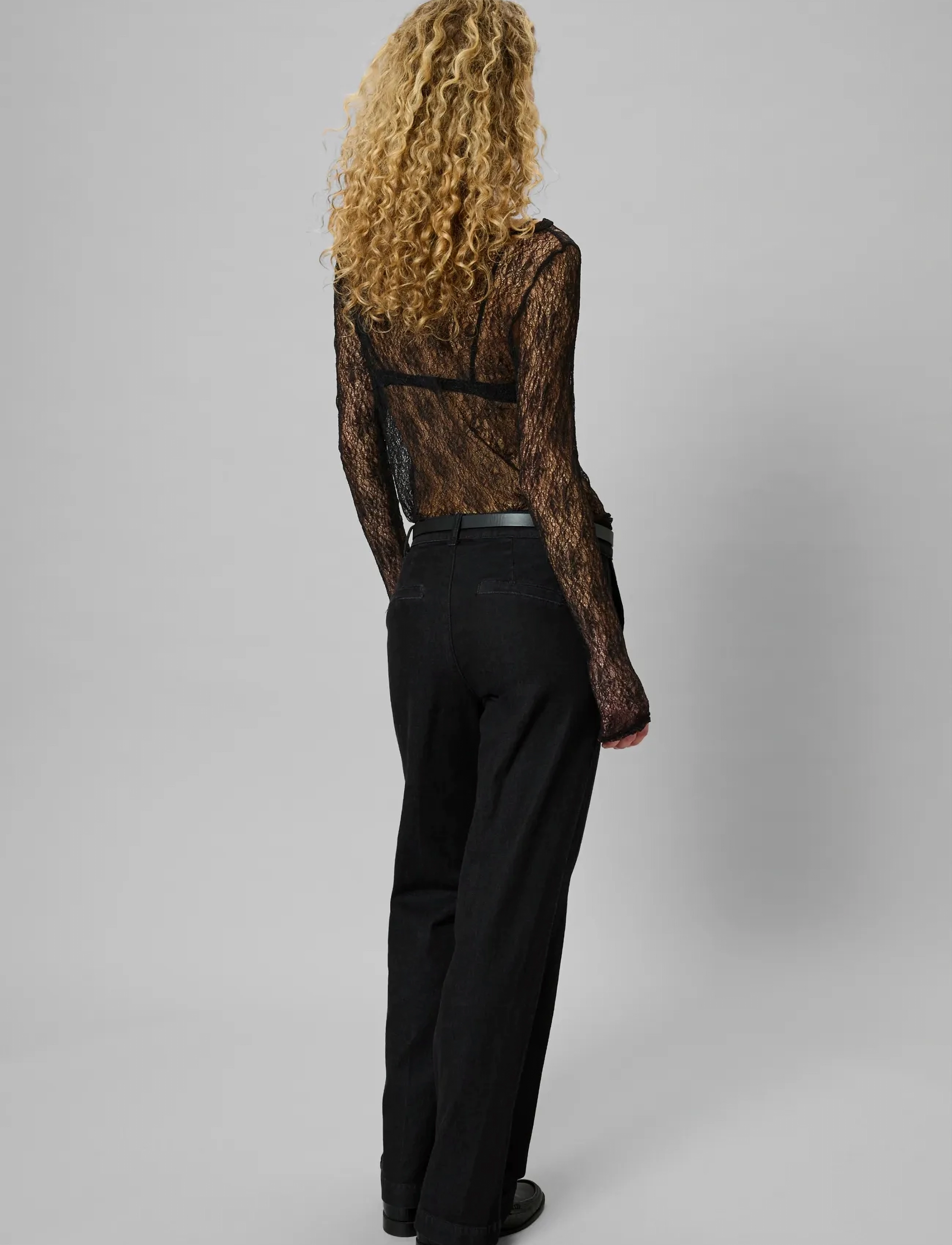 My Essential Wardrobe - MWRita Boatneck LS Blouse - langærmede toppe - black - 4