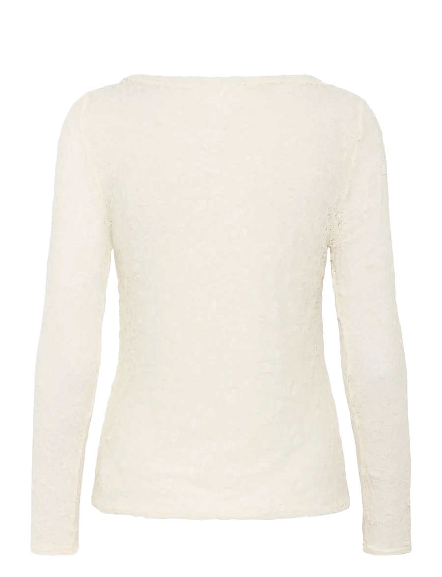 My Essential Wardrobe - MWRita Boatneck LS Blouse - palaidinukės ilgomis rankovėmis - snow white - 2