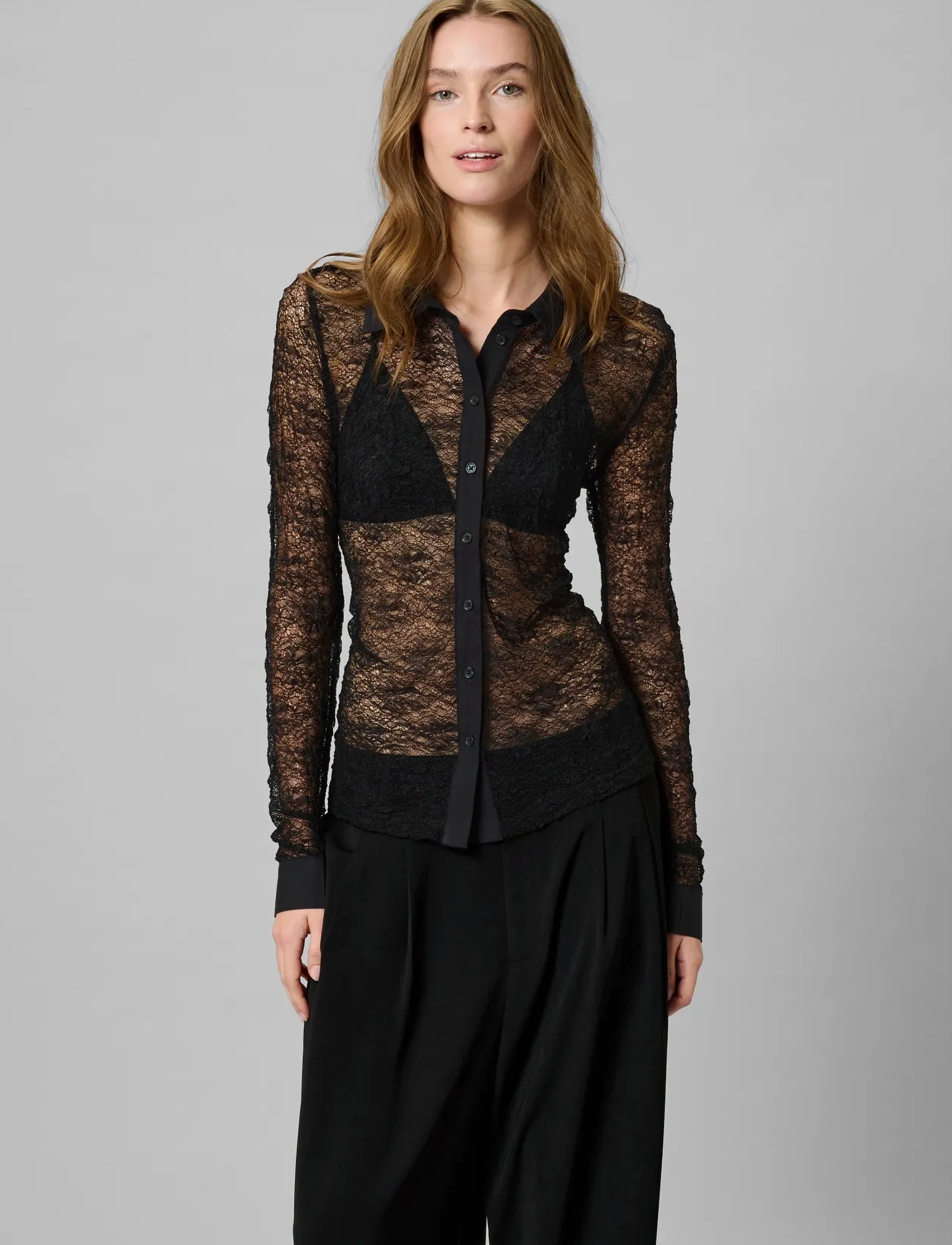 My Essential Wardrobe Mwrita Shirt, L, Black, Skjorter > Langærmede, Dame