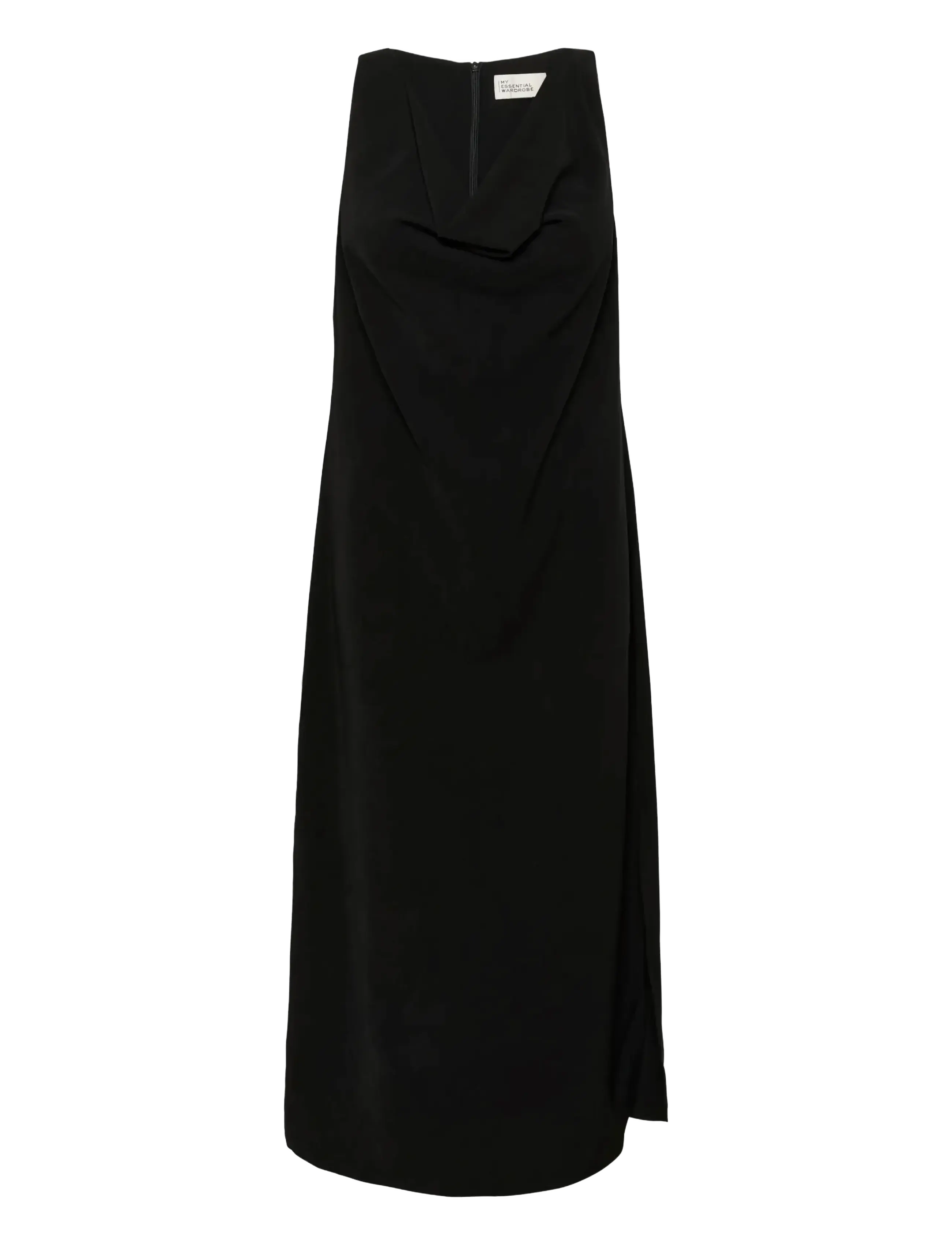 MY ESSENTIAL WARDROBE Mwmille Waterfall Kleid Schwarz - 38 - Damen