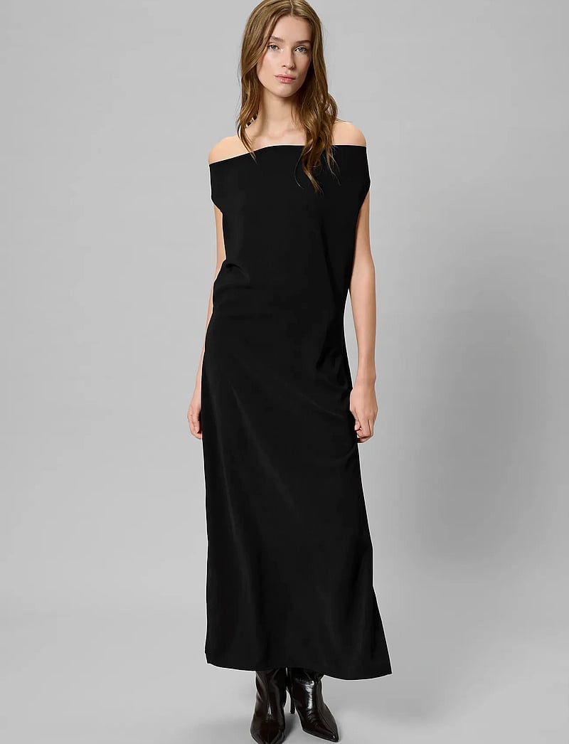My Essential Wardrobe - MWMille Waterfall Dress - pidulikud kleidid - black - 0