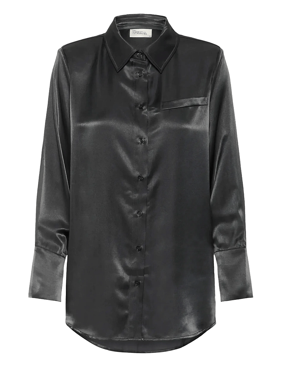 My Essential Wardrobe - MWEstelle Shirt - långärmade skjortor - asphalt - 1