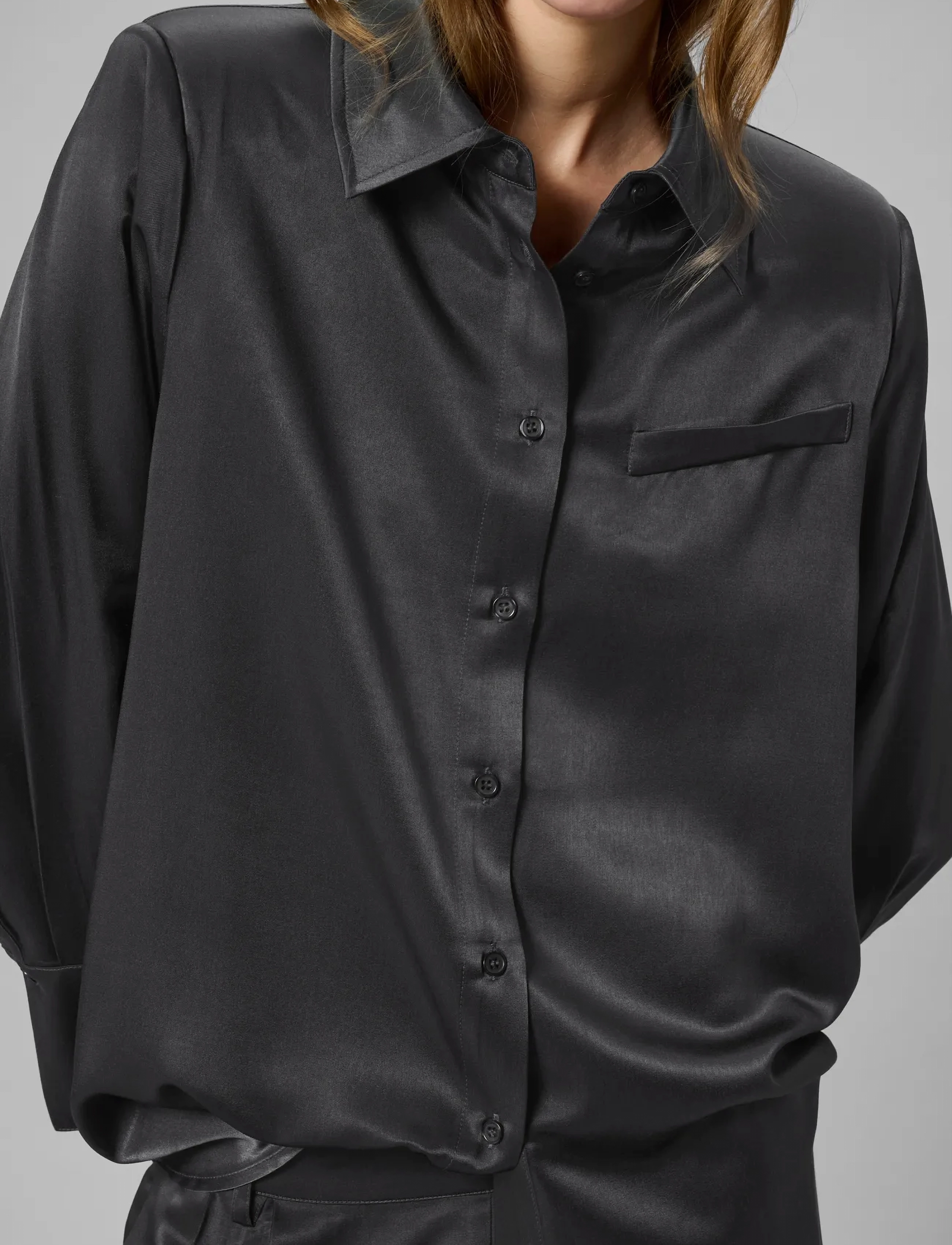 My Essential Wardrobe - MWEstelle Shirt - långärmade skjortor - asphalt - 5