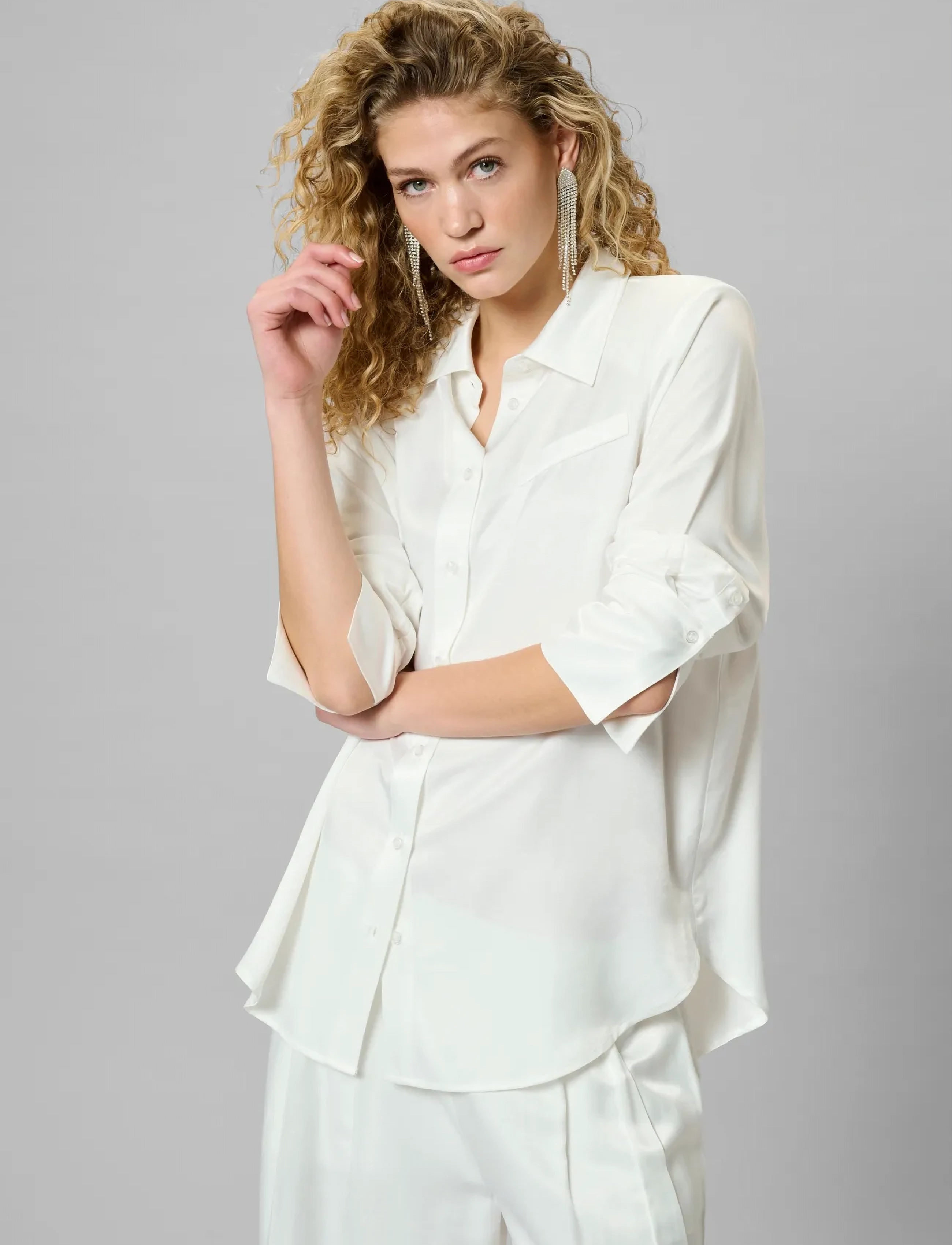 My Essential Wardrobe Mwestelle Shirt, 40, White, Skjorter > Langærmede, Dame