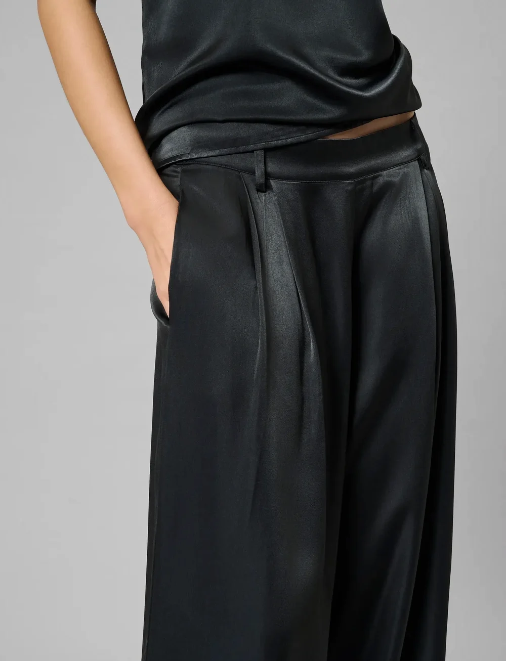My Essential Wardrobe - MWEstelle Wide pant - vida byxor - asphalt - 5