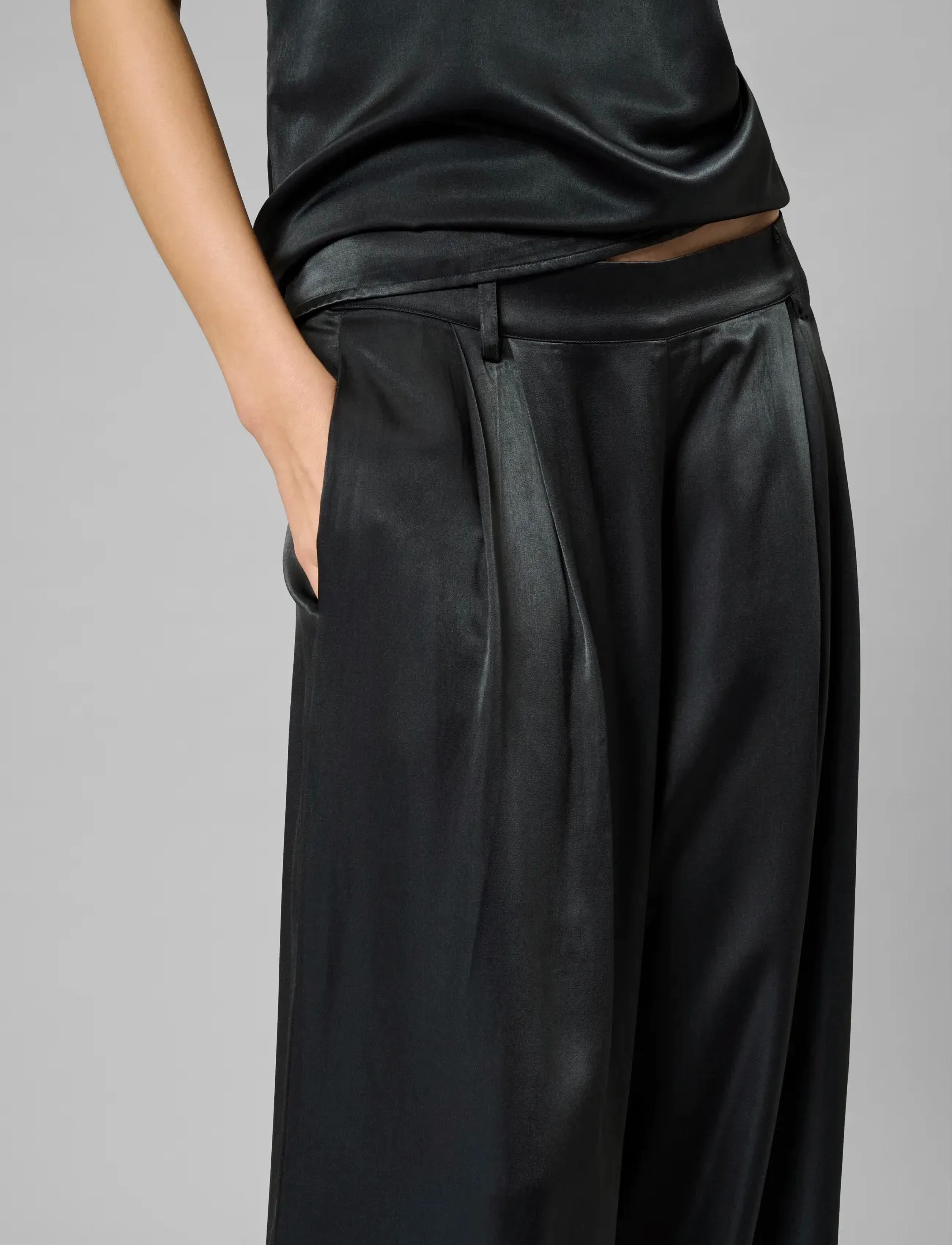 My Essential Wardrobe - MWEstelle Wide pant - bukser med brede ben - asphalt - 5