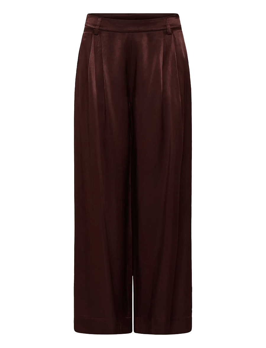 My Essential Wardrobe - MWEstelle Wide pant - hosen mit weitem bein - chocolate plum - 0