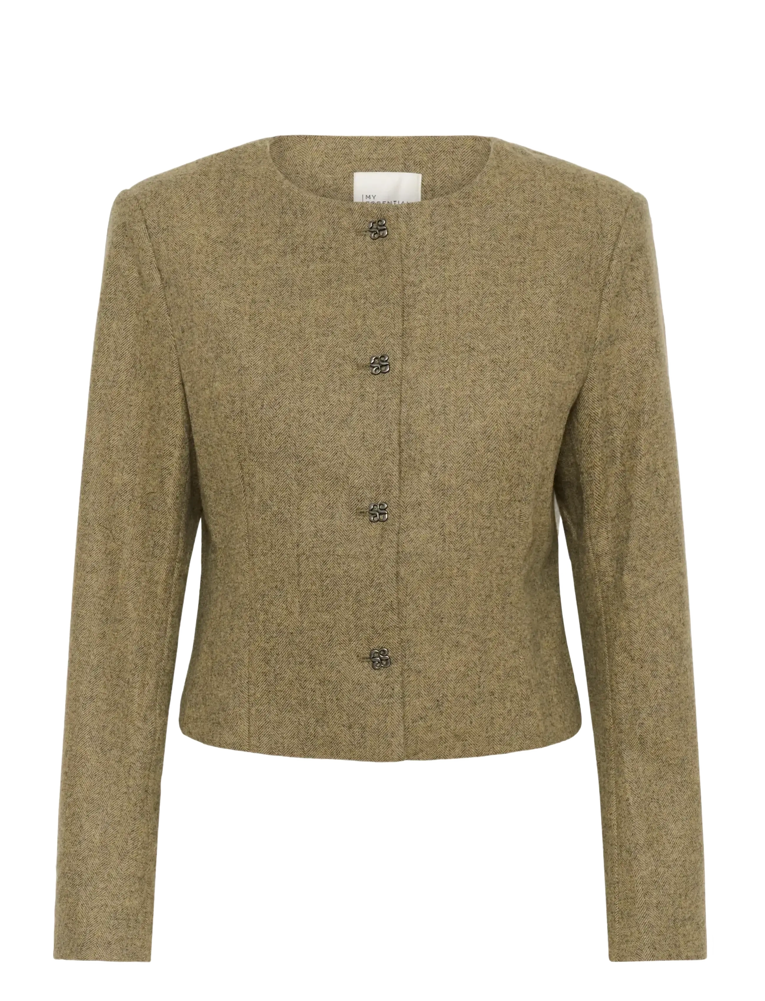 My Essential Wardrobe MWBilla Short blazer - Cropped-Blazer - AMBER MELANGE / khaki/green