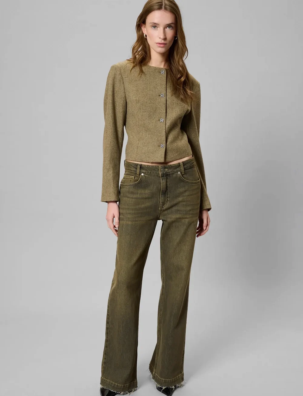 My Essential Wardrobe - MWBilla Short blazer - cropped-blazer - amber melange - 3