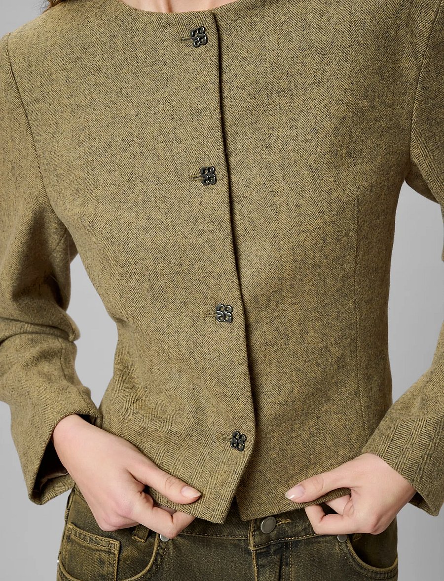 My Essential Wardrobe - MWBilla Short blazer - stuttir jakkar - amber melange - 5
