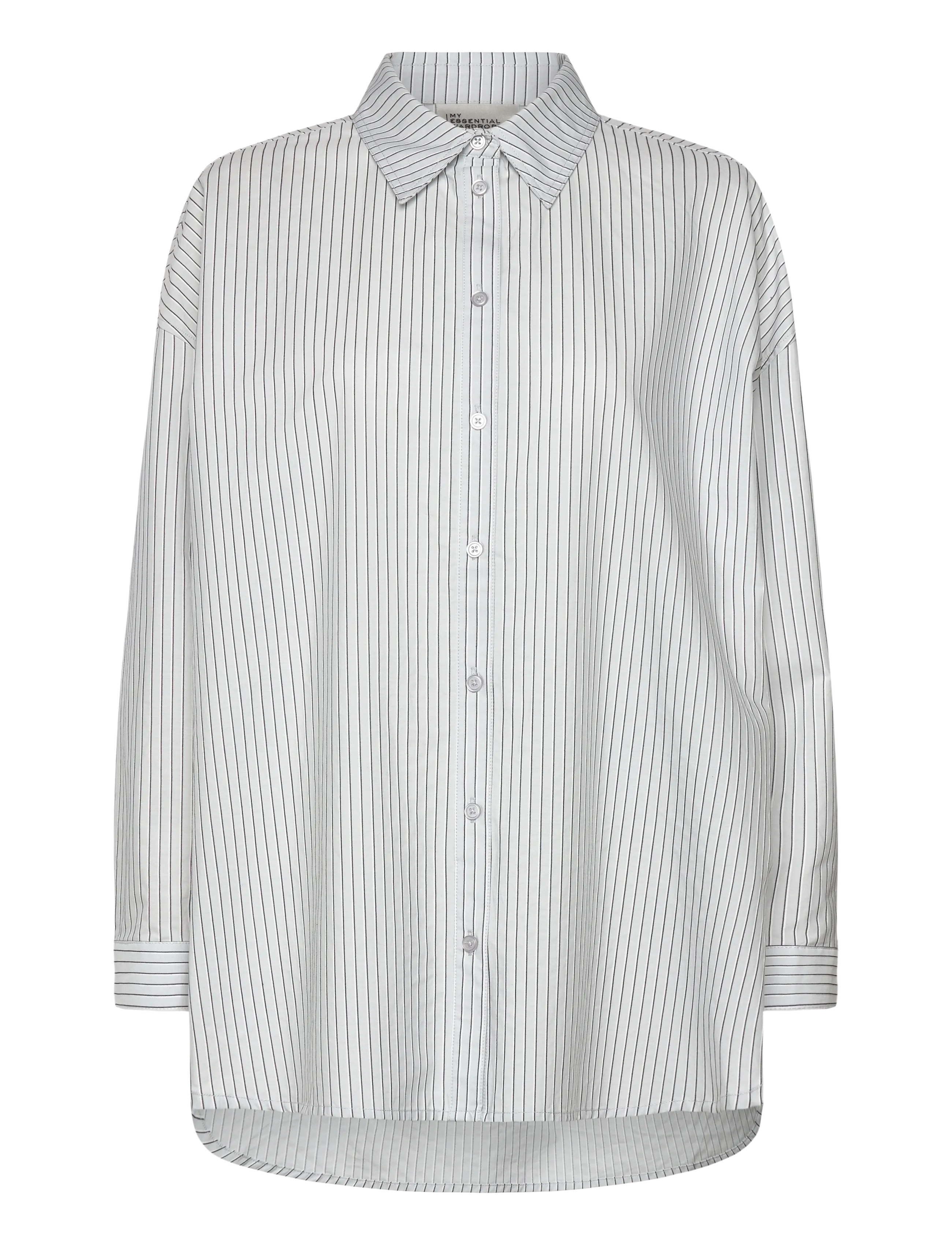 My Essential Wardrobe JeanMW Boxy Shirt - My Essential Wardrobe - PEARLBLUE STIPED / white