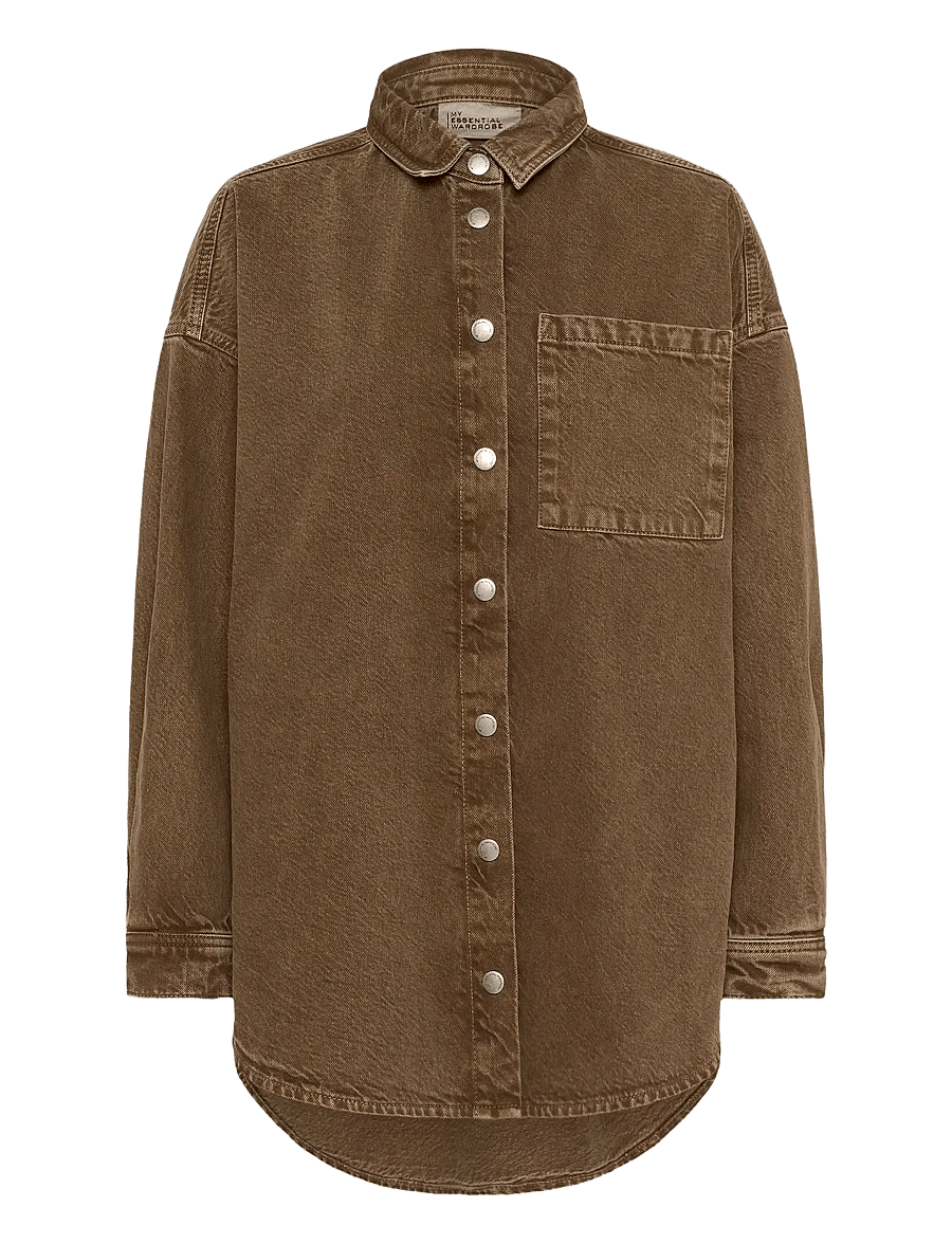 My Essential Wardrobe - MWMalo 175 Shirt - tobacco brown washed - 1