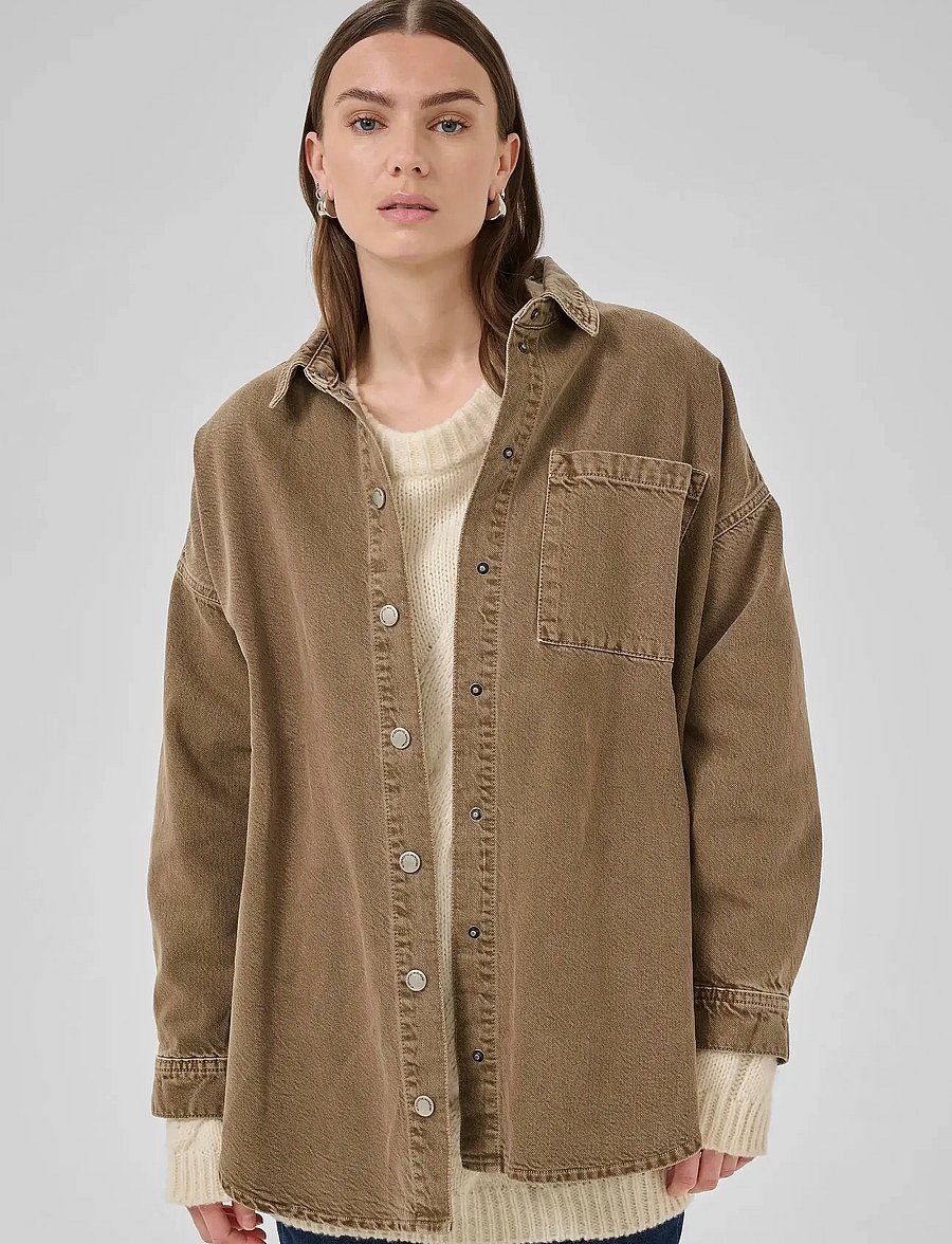 My Essential Wardrobe - MWMalo 175 Shirt - tobacco brown washed - 0