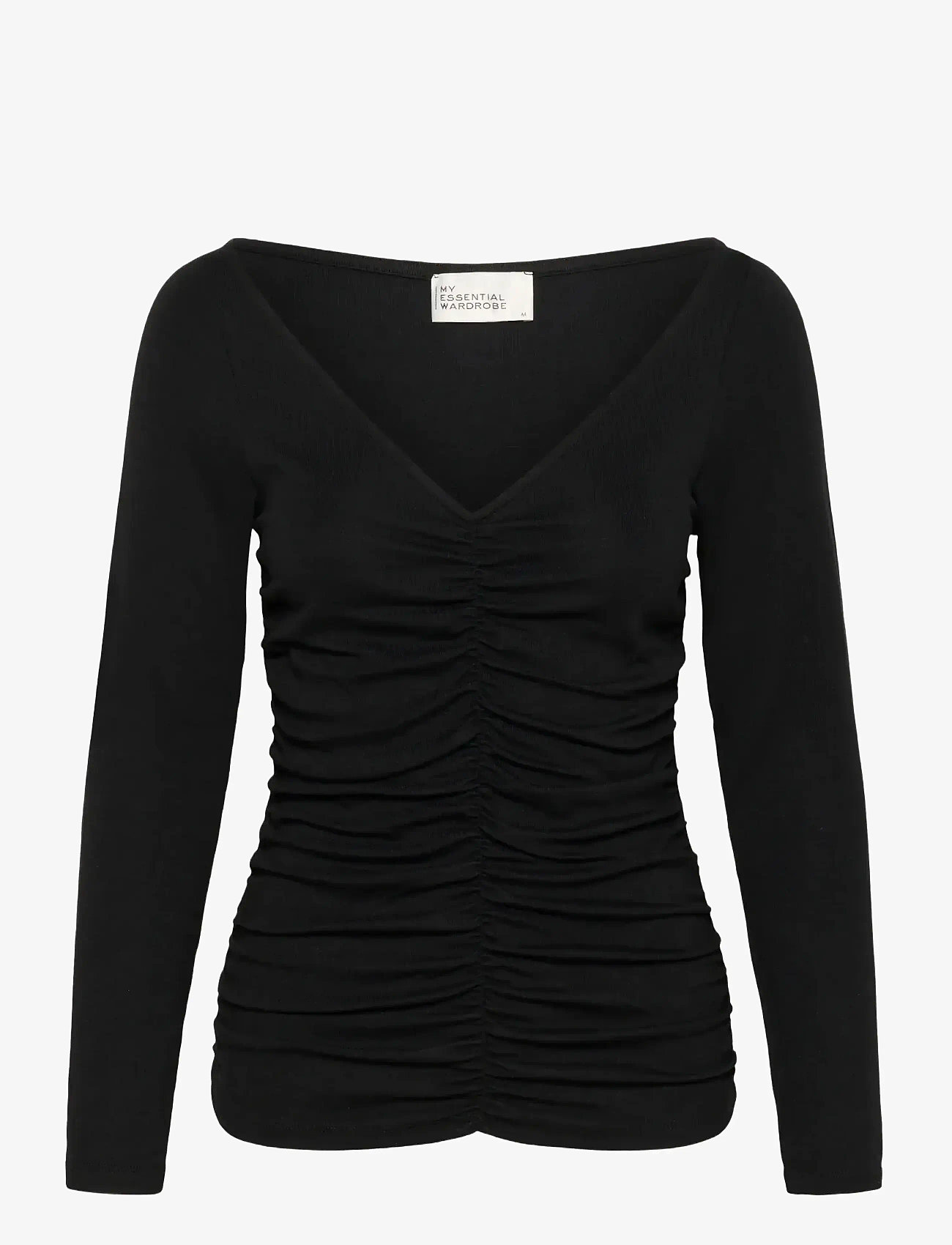 My Essential Wardrobe - MWGiggo Blouse - langærmede toppe - black - 1