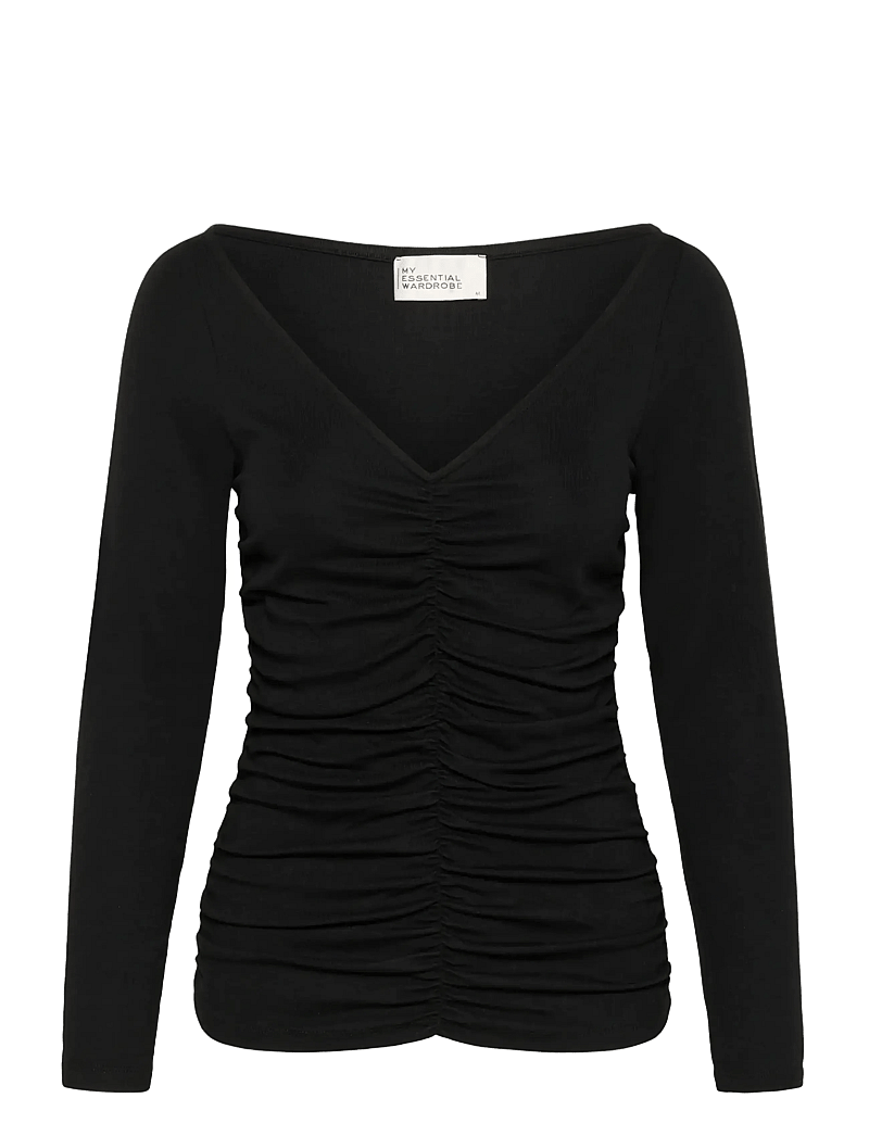 My Essential Wardrobe - MWGiggo Blouse - langärmlige tops - black - 1