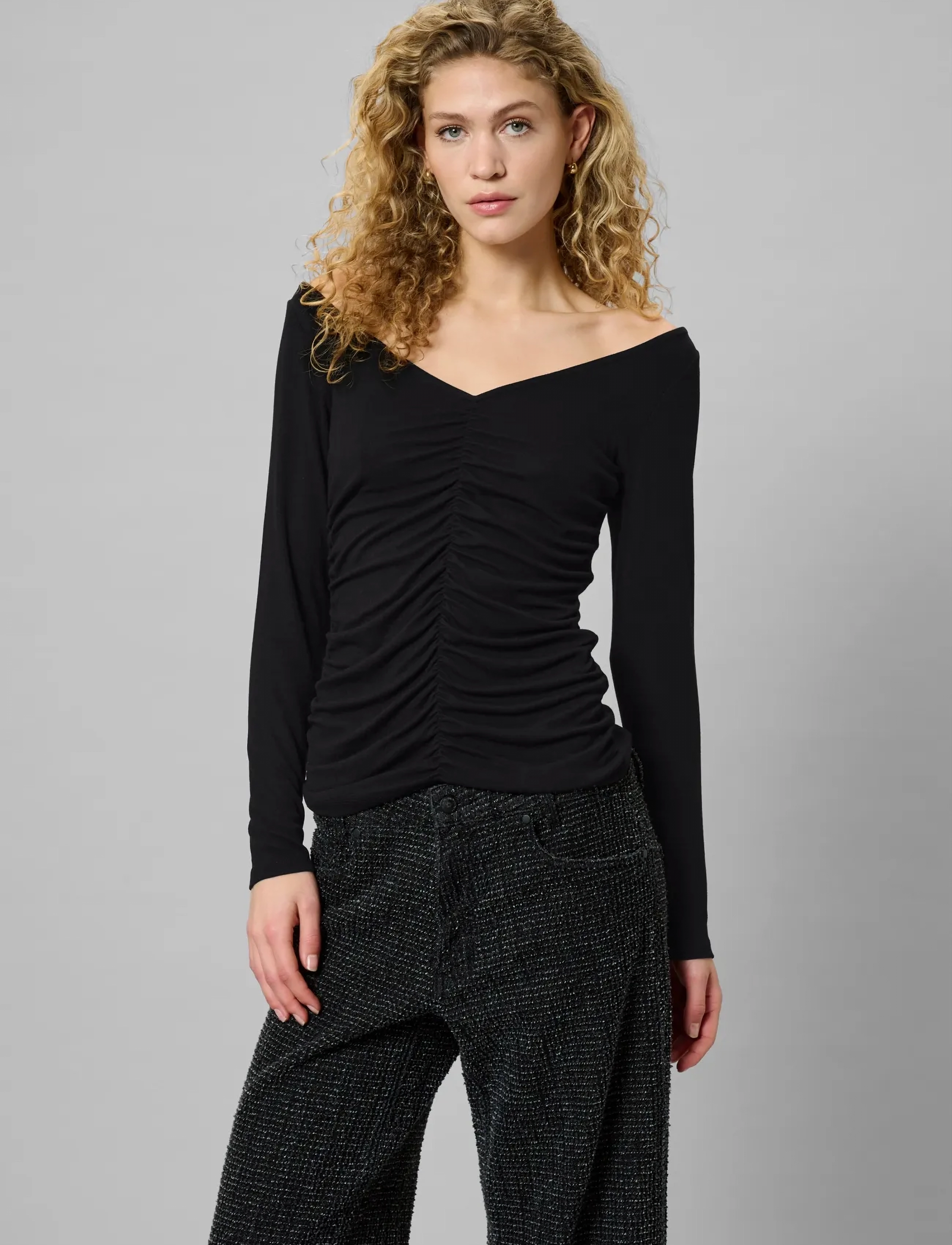 My Essential Wardrobe Mwgiggo Blouse, L, Black, T-Shirts & Toppe > Langærmede, Dame