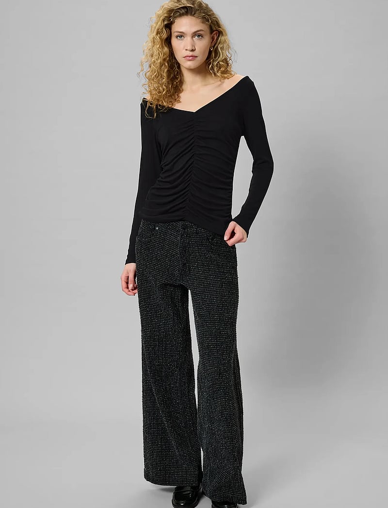 My Essential Wardrobe - MWGiggo Blouse - langärmlige tops - black - 3
