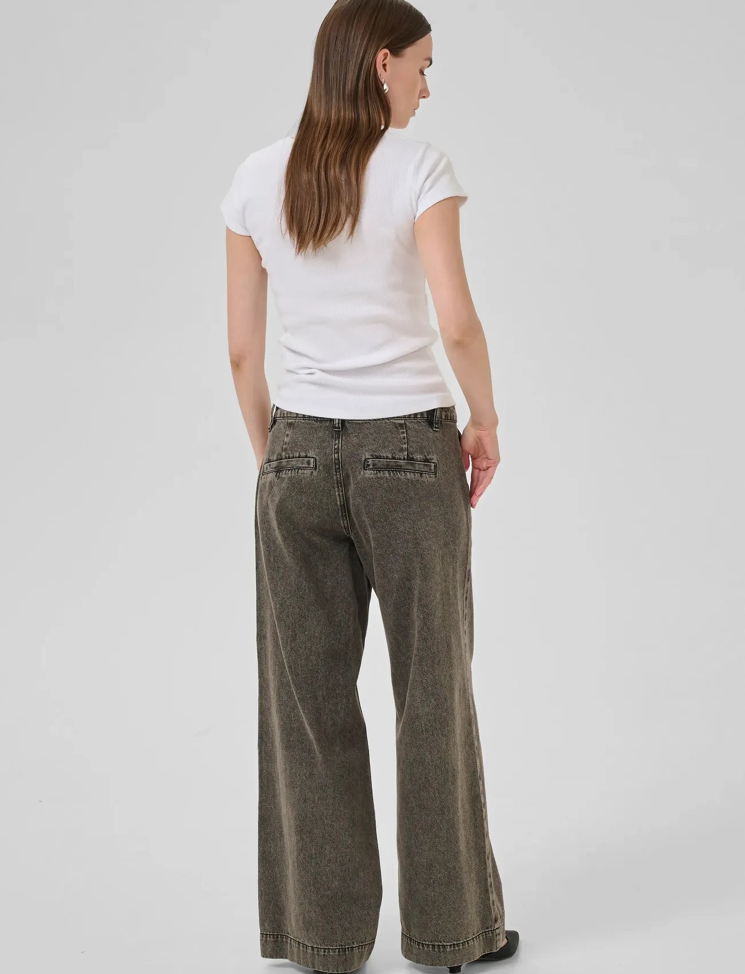 My Essential Wardrobe - MWTessa 160 Mid X-Wide - wide leg jeans - medium grey dirty wash - 4