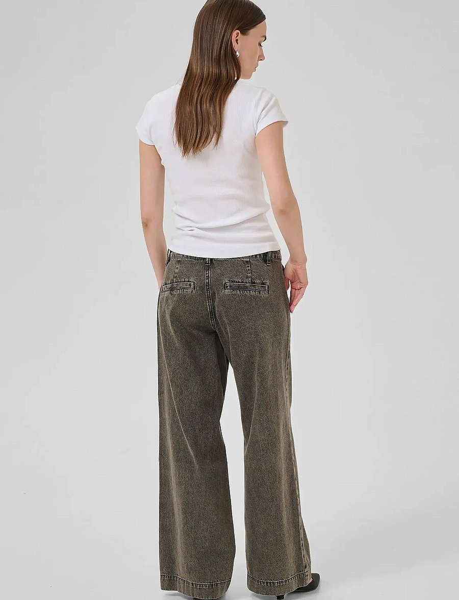 My Essential Wardrobe - MWTessa 160 Mid X-Wide - platūs džinsai - medium grey dirty wash - 4
