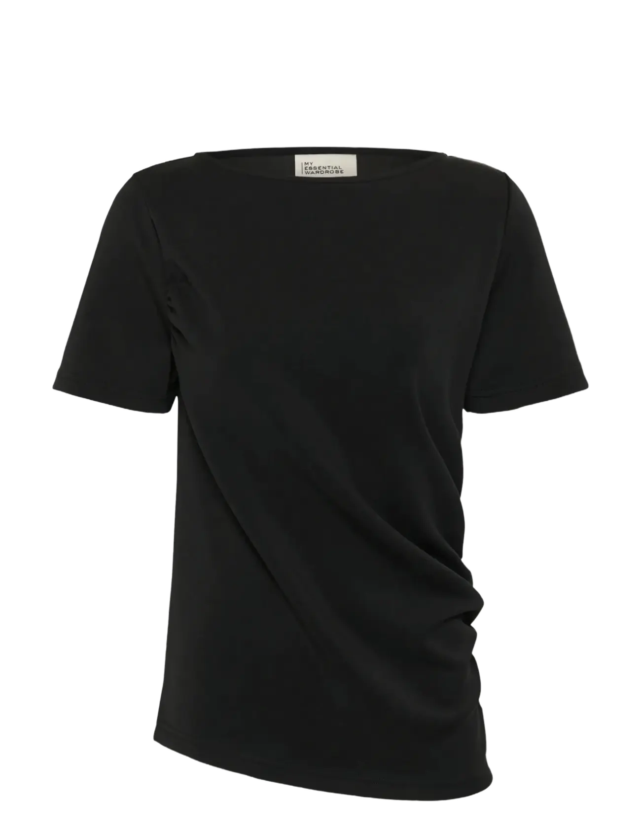 MY ESSENTIAL WARDROBE Mwhelle Asymmetric Tee Schwarz - XS - Damen