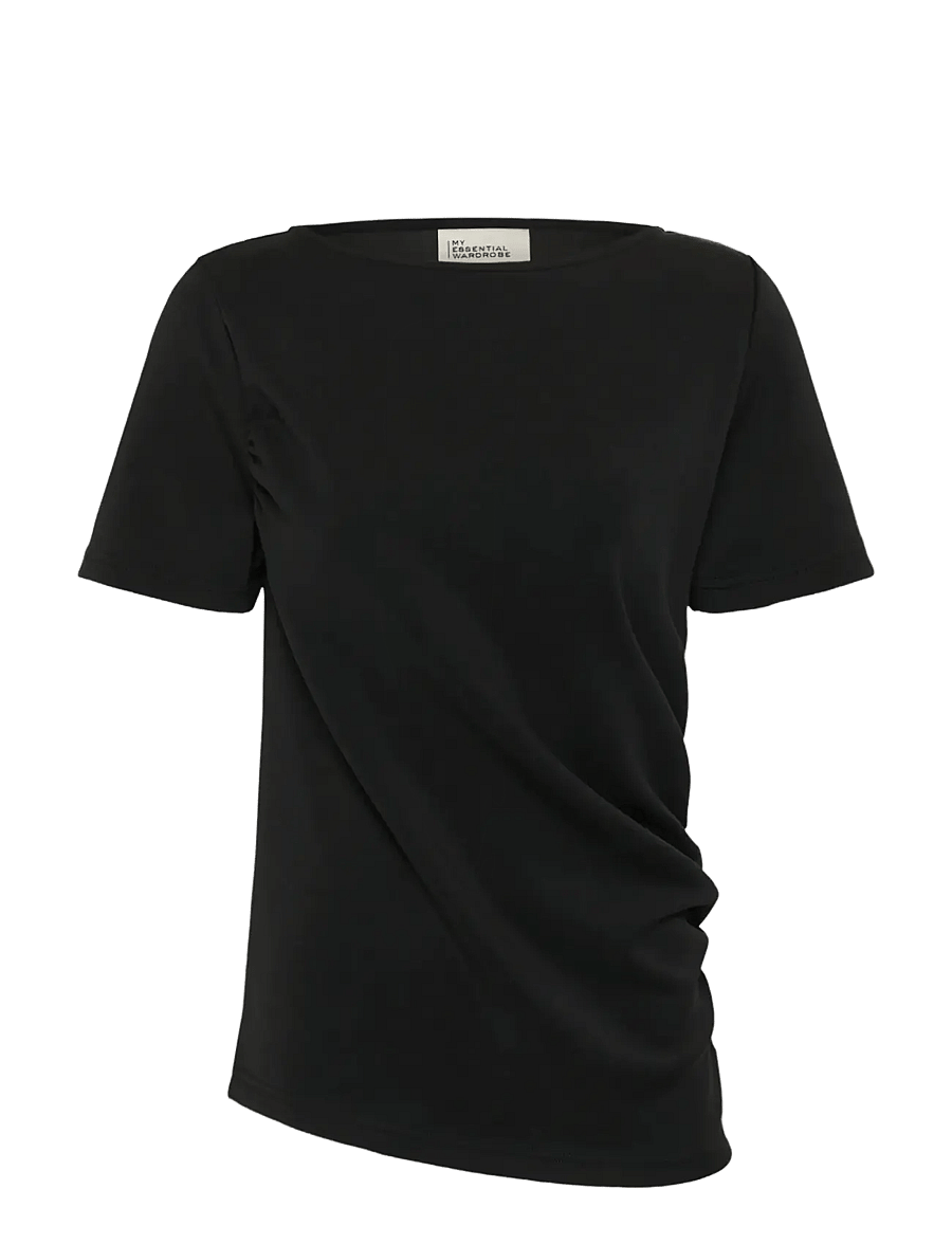 My Essential Wardrobe - MWHelle Asymmetric Tee - t-särgid - black - 0