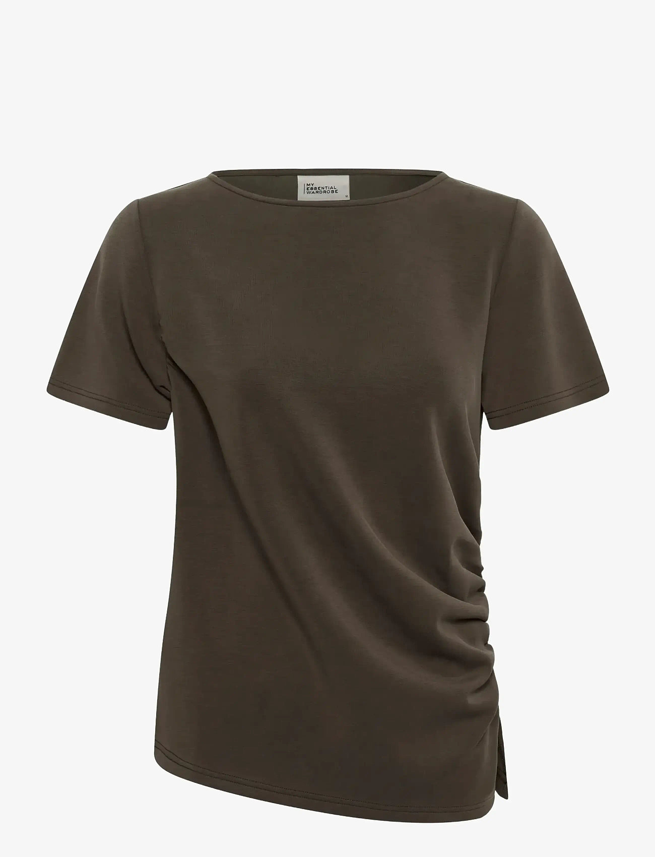 My Essential Wardrobe - MWHelle Asymmetric Tee - t-shirts - major brown - 0