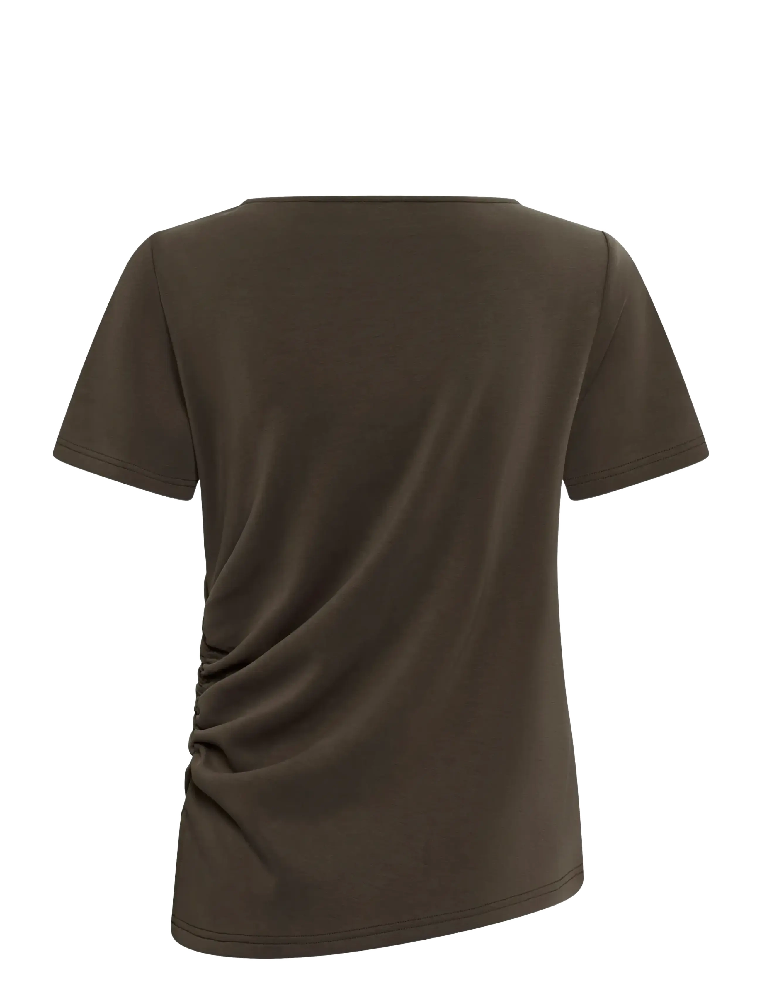 My Essential Wardrobe - MWHelle Asymmetric Tee - t-krekli - major brown - 1